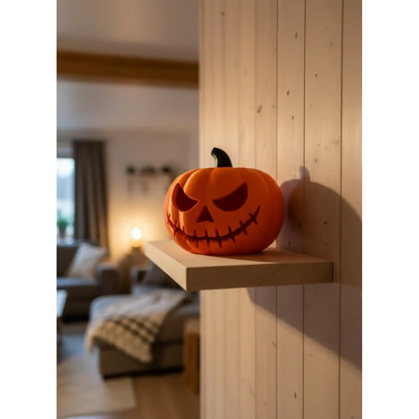 21 cm Kapaklı Balkabağı Kutu Konsept Dekor