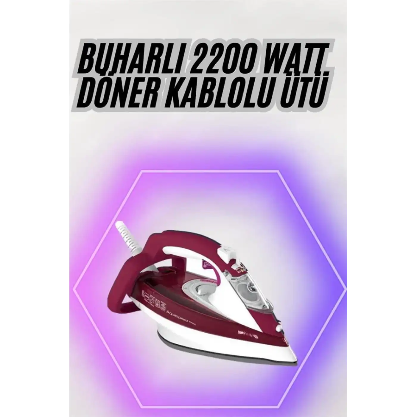 2200W Seramik Kaplama Es Tasarımı 360 Derece Dönebilir Kablosu Yeni Nesil