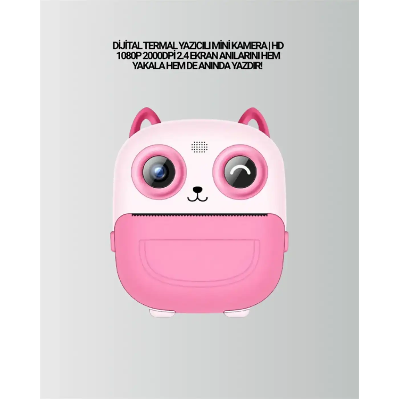 2.4” Ekranlı Mini Kamera – 1080p Kayıt + Mürekkepsiz Yazdırma
