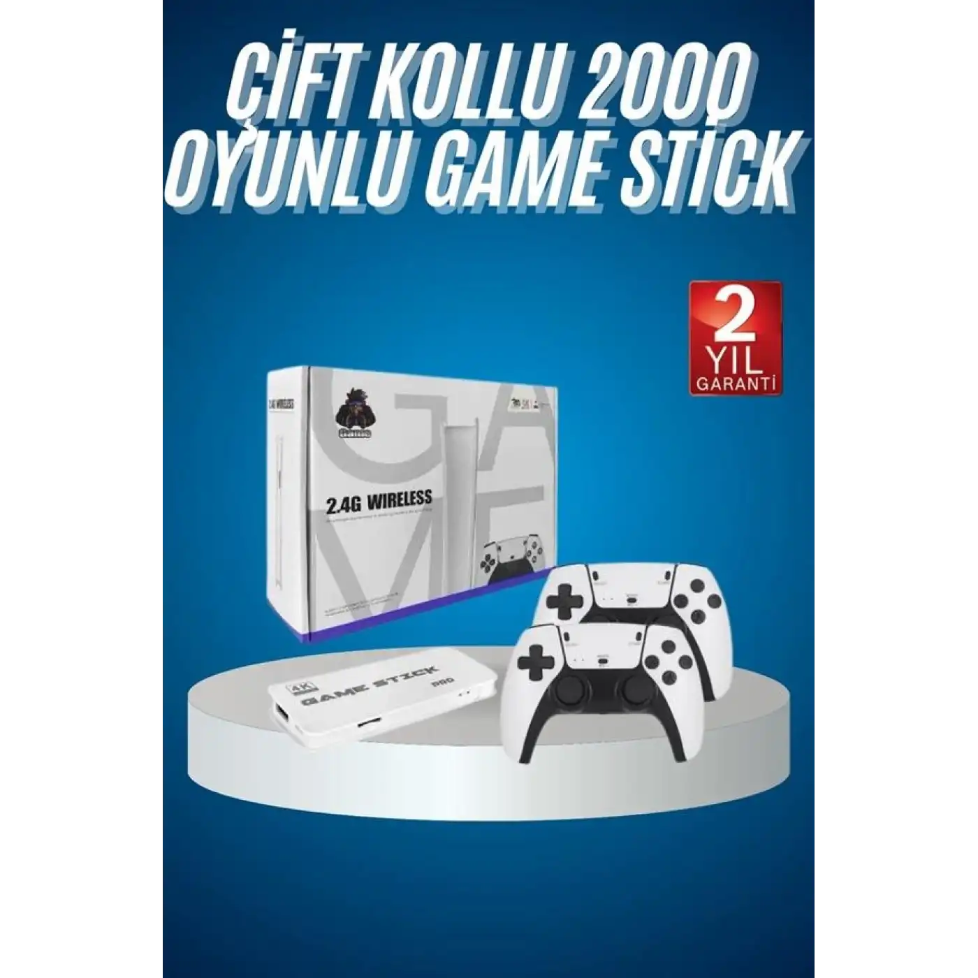 2.4 GHZ Oyun Konsolu Çift Konsol 4K Ultra Hd Game Stick