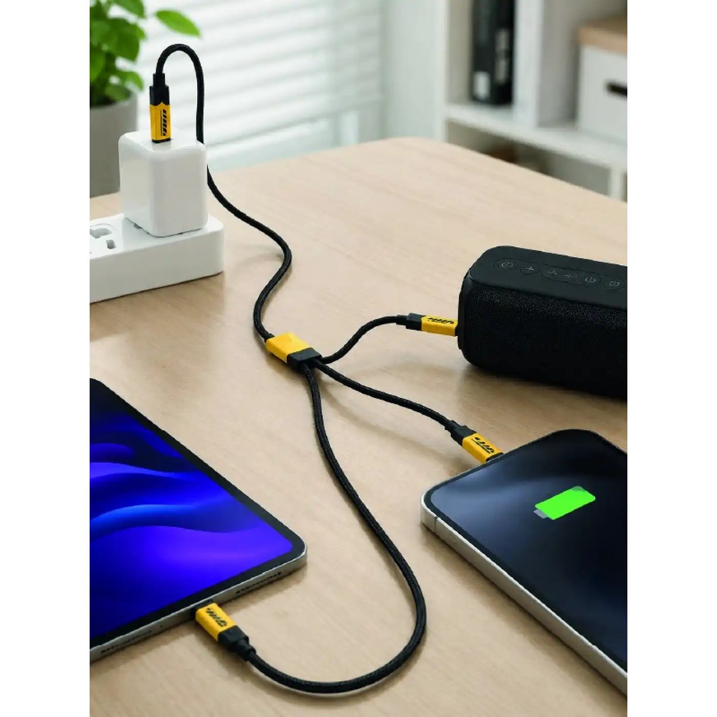 240W 3ü 1 Arada Hızlı Şarj Kablosu USB Type-C Lightning Micro USB