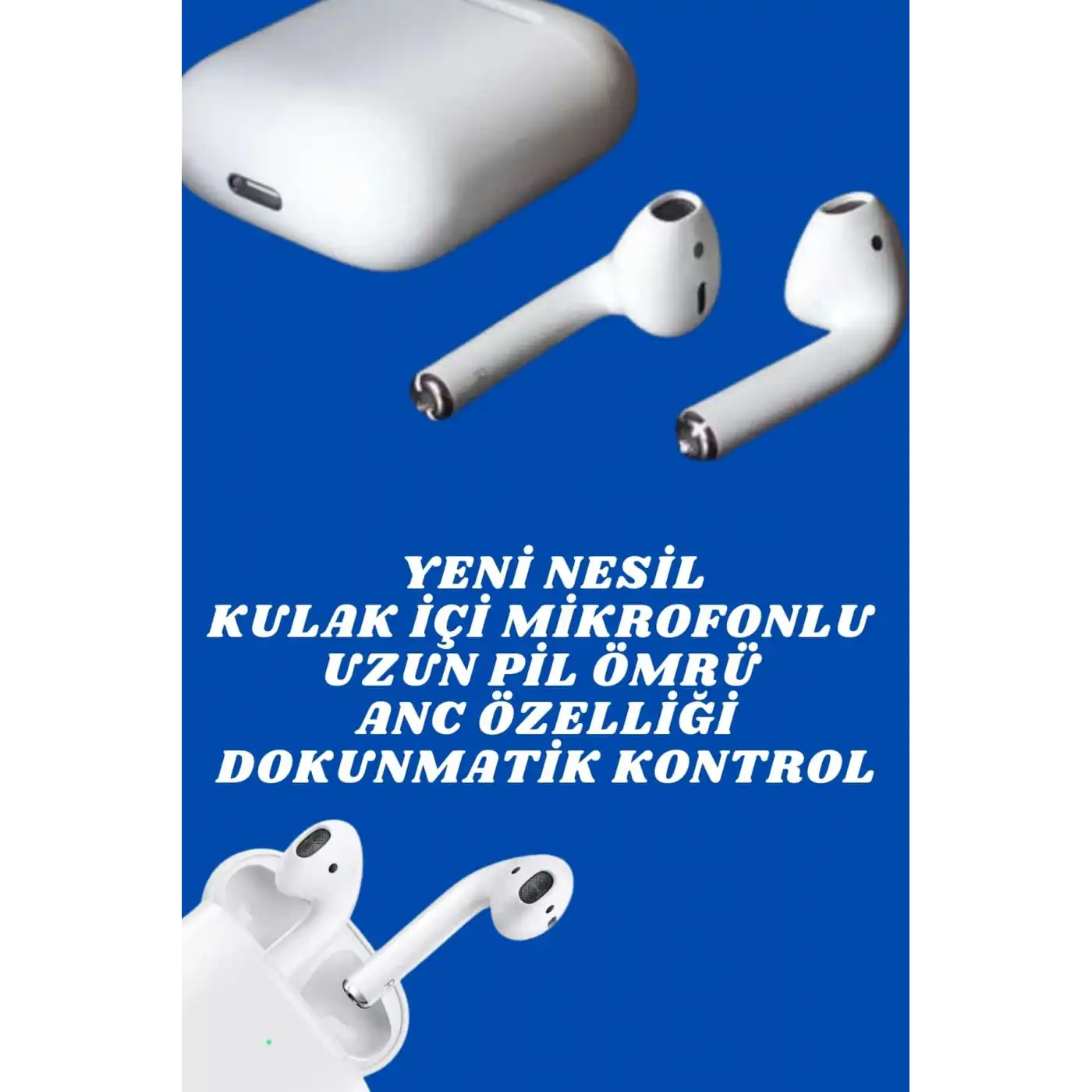 2.Nesil Yeni Model TWS Bluetooth Kulaklık Dokunmatik Kontrol Yüksek Ses Kaliteli