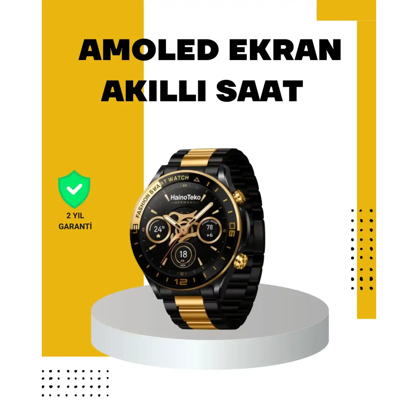 3 Bileklikli Amoled Akıllı Saat Bluetooth Çağrı ve Sağlık Takipli