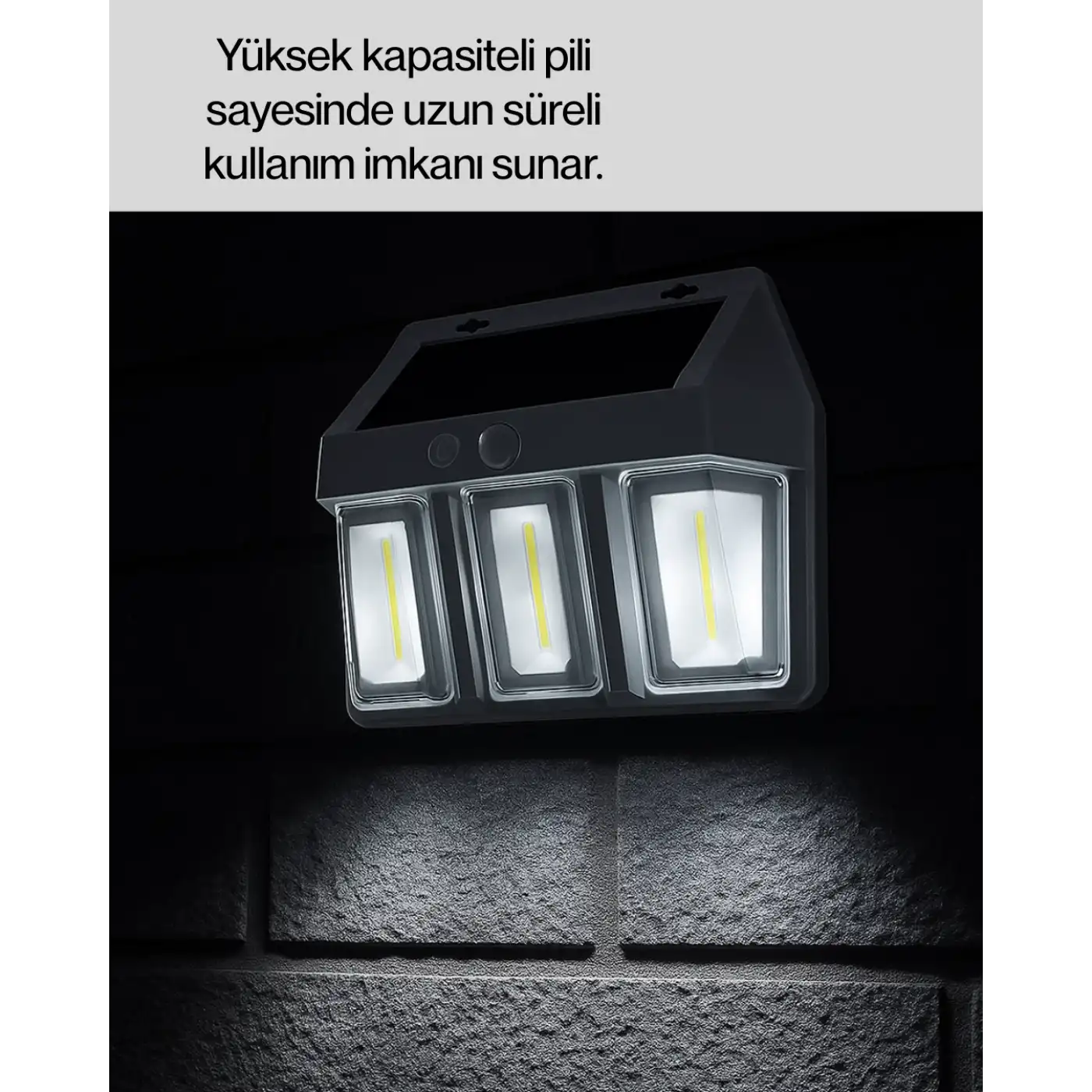 3 in 1 Solar Duvar Lambası – IP65 Su Geçirmez, Hareket Sensörlü Yeni Nesil