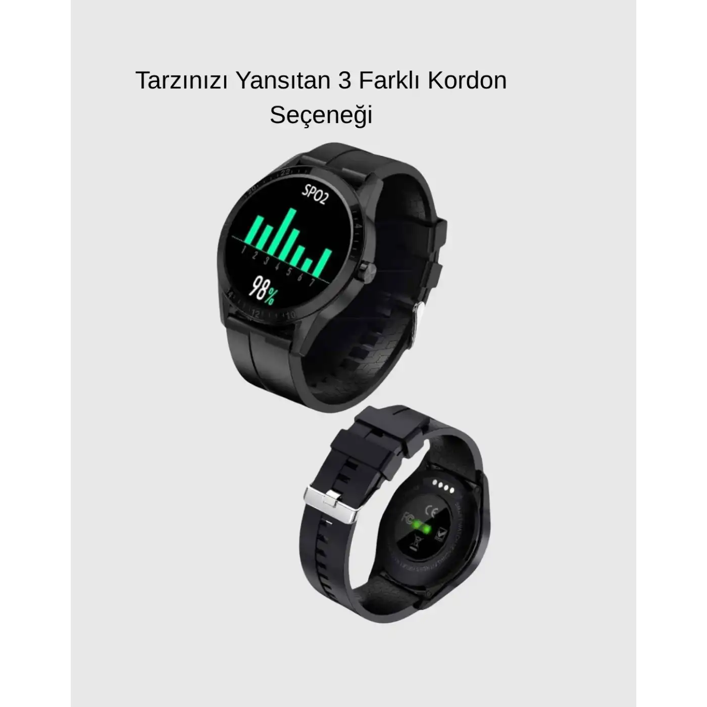 3 Kordonlu AMOLED Akıllı Saat – Sağlık Takipli