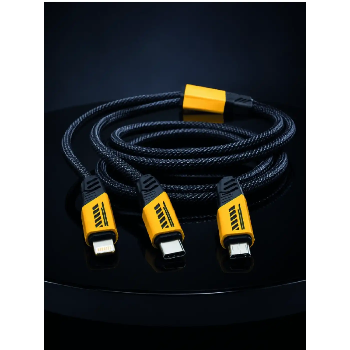 3ü 1 Arada USB Şarj Kablosu 240W Hızlı Şarj ve Veri Aktarım Kablosu