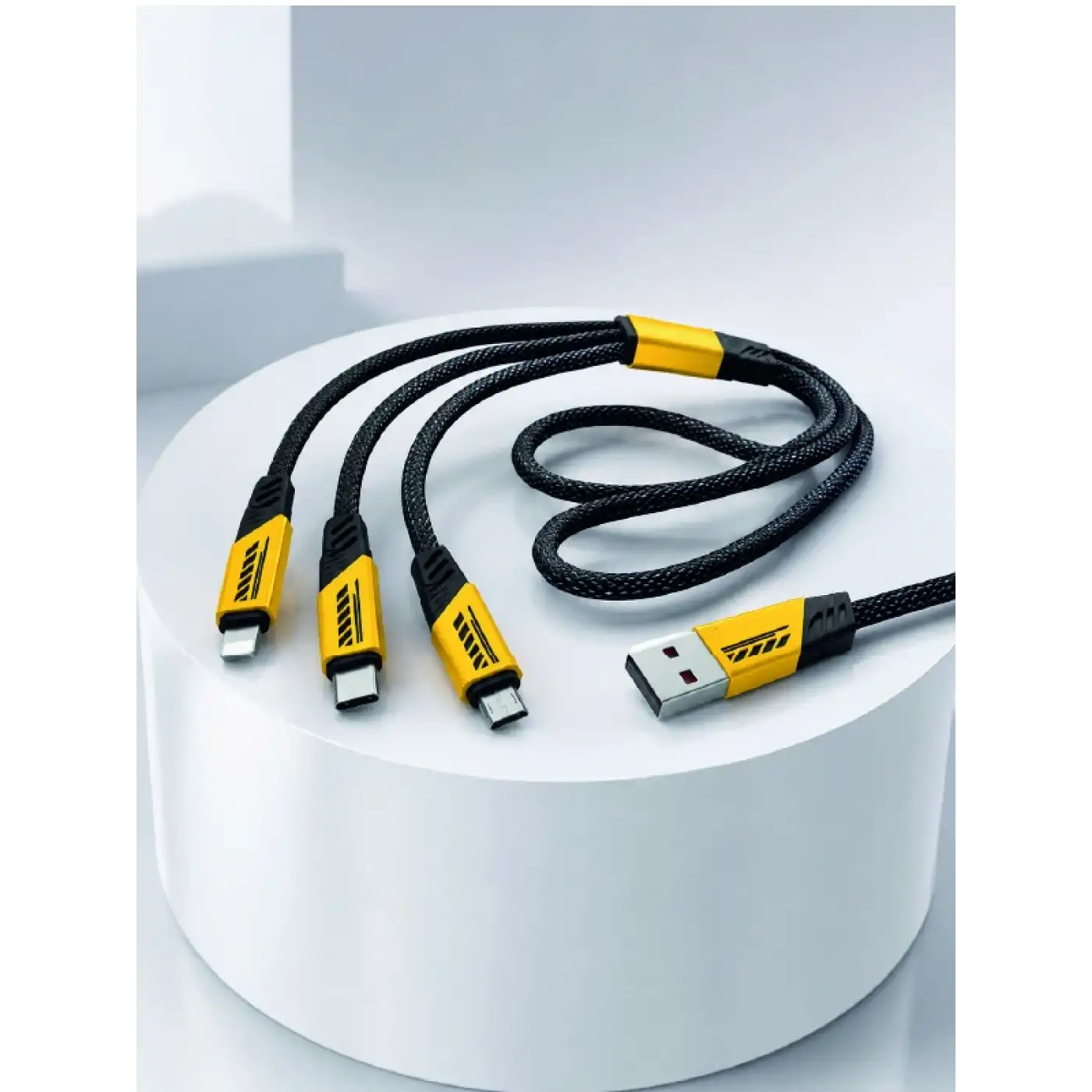 3ü 1 Arada USB Şarj Kablosu 240W Hızlı Şarj ve Veri Aktarım Kablosu