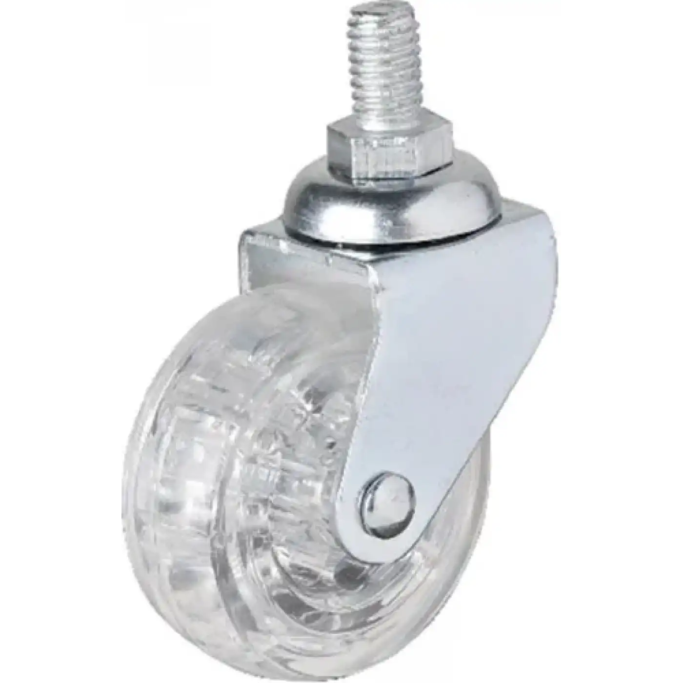 326 - 50x20 Mm Şeffaf Makaralı Vidalı Teker 4 Adet