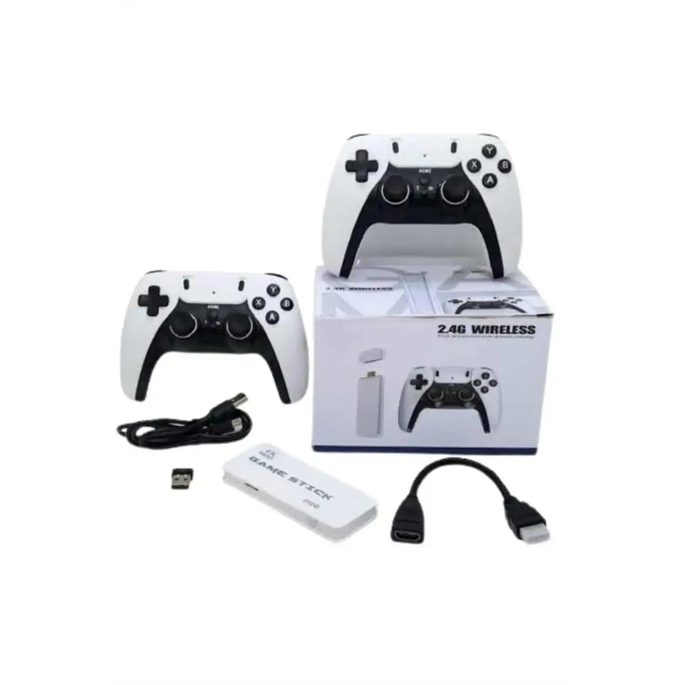 3D 4K 2000 Oyunlu Game Stick Oyun Konsolu Çift Konsol