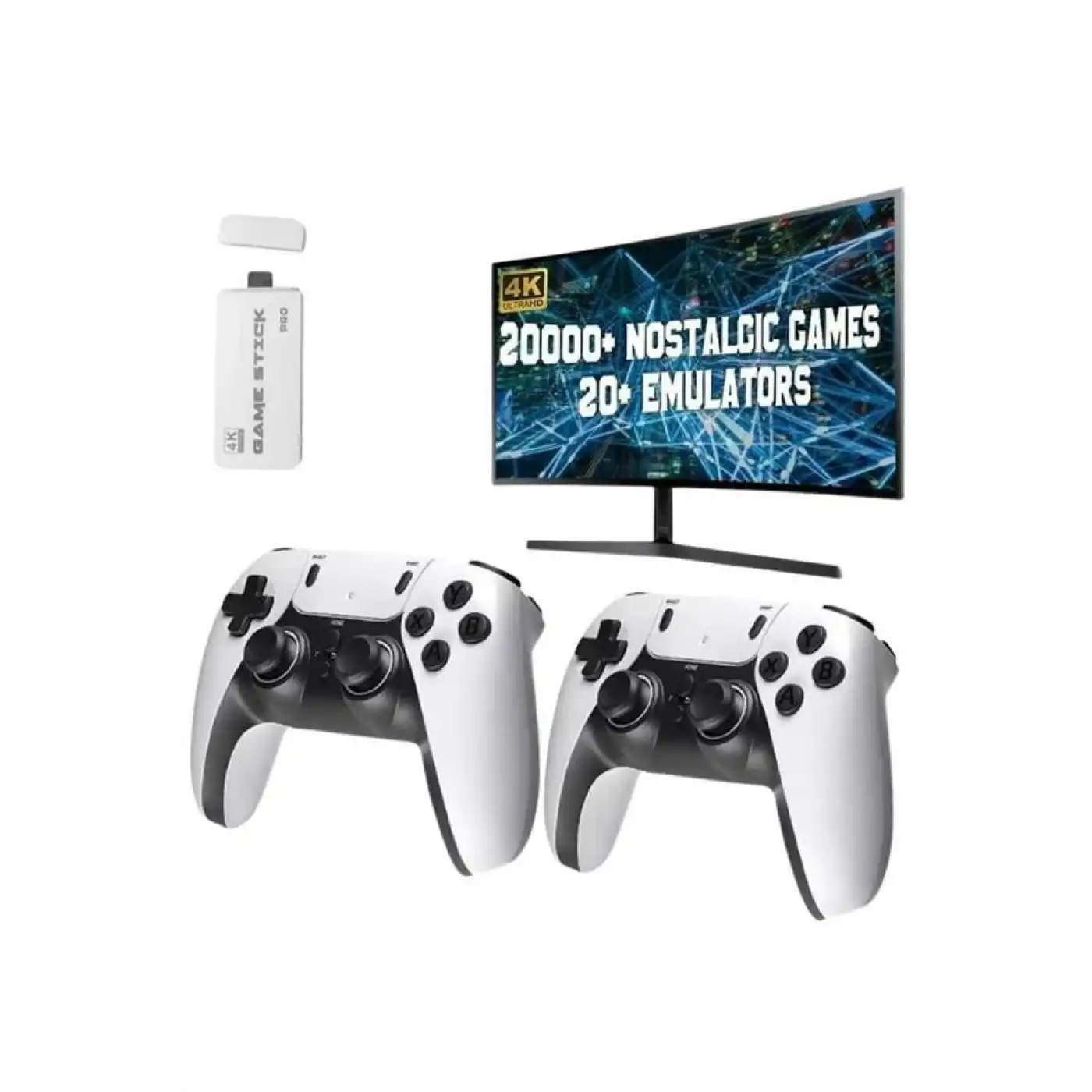 3D 4K HD 2.4G Game Stick 4K Ultra Hd Oyun Konsolu Çift Kollu