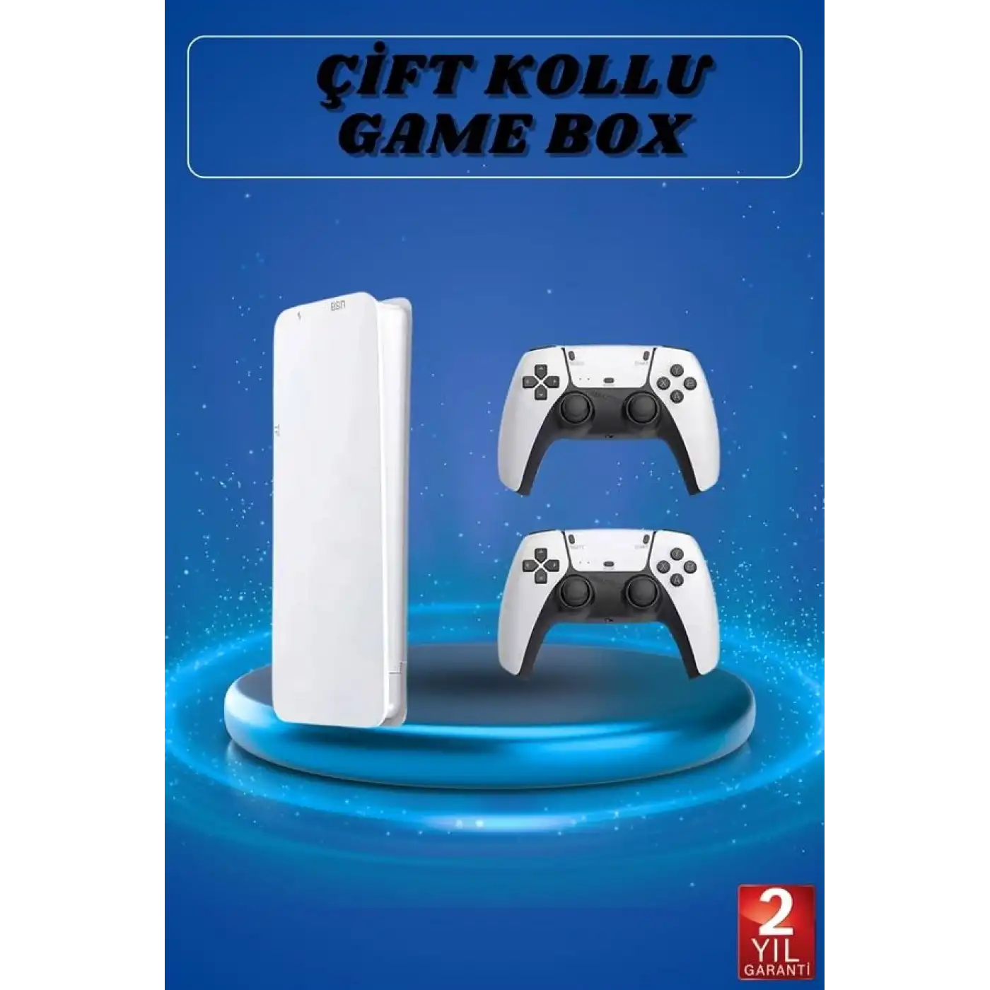 3D Çift Oyun Kollu 4K HD Ekran Nostaljik 20.000 Oyunlu Beyaz Game Box Yeni Nesil