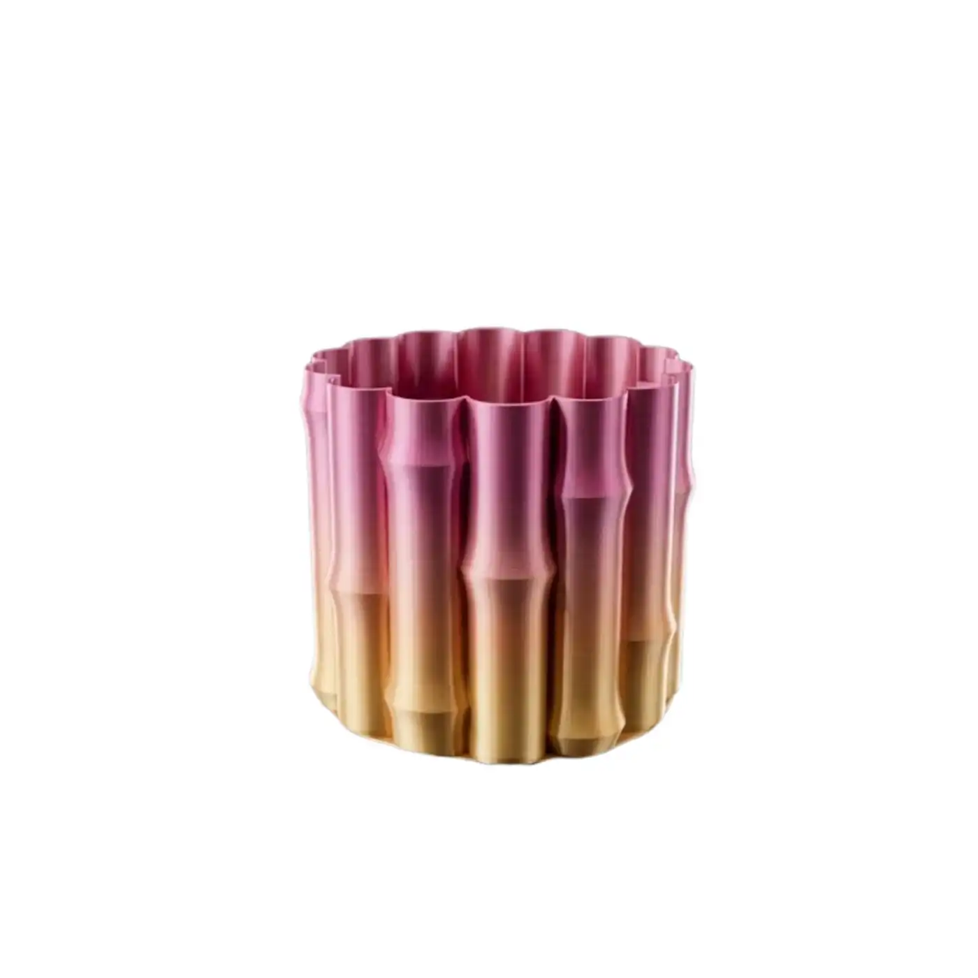 3D Dekoratif Mor Sarı Vazo Modern Tasarım Es Ev Aksesuarı