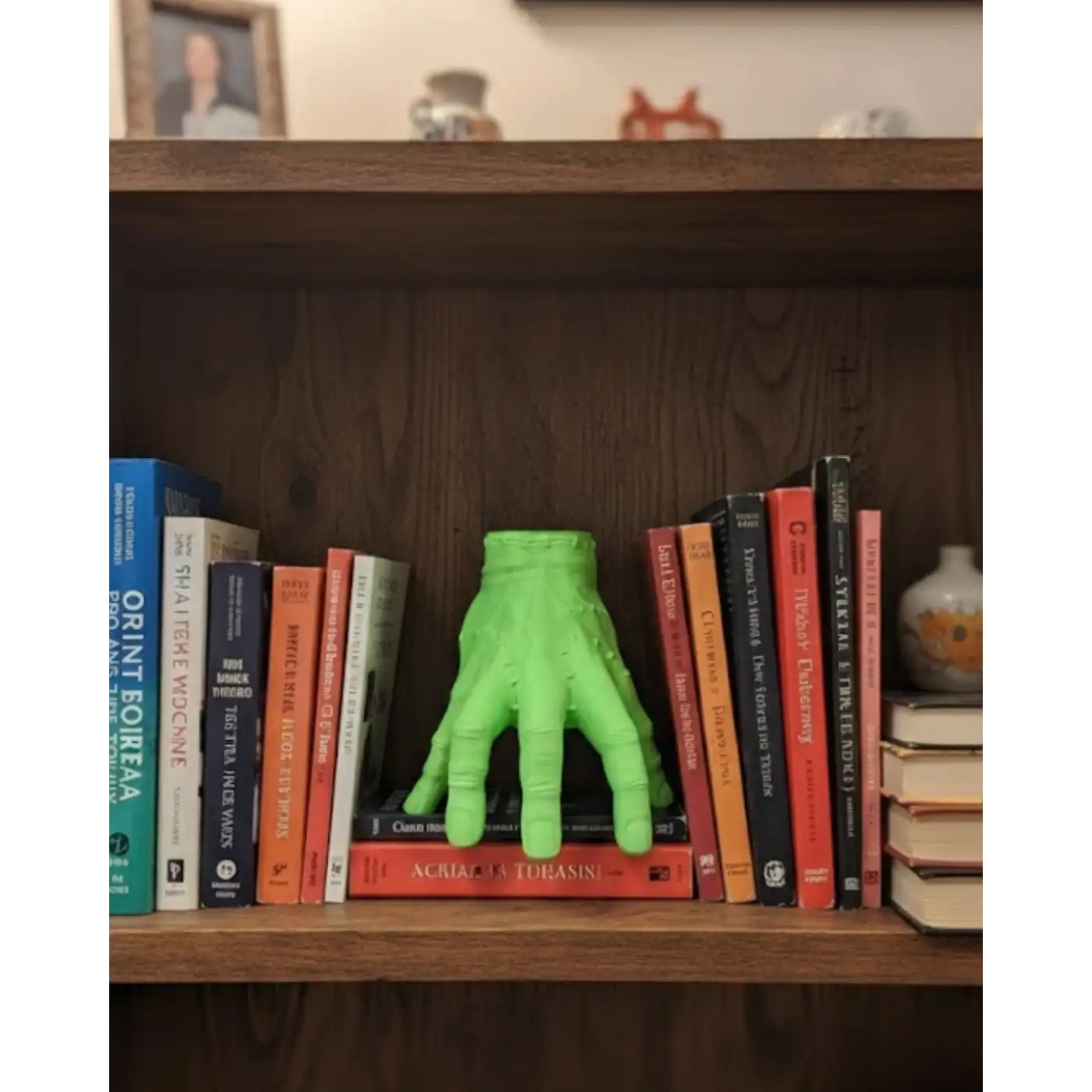 3D Modern Yeşil El Heykeli 27x22 cm Raf ve Konsol Üstü Dekor