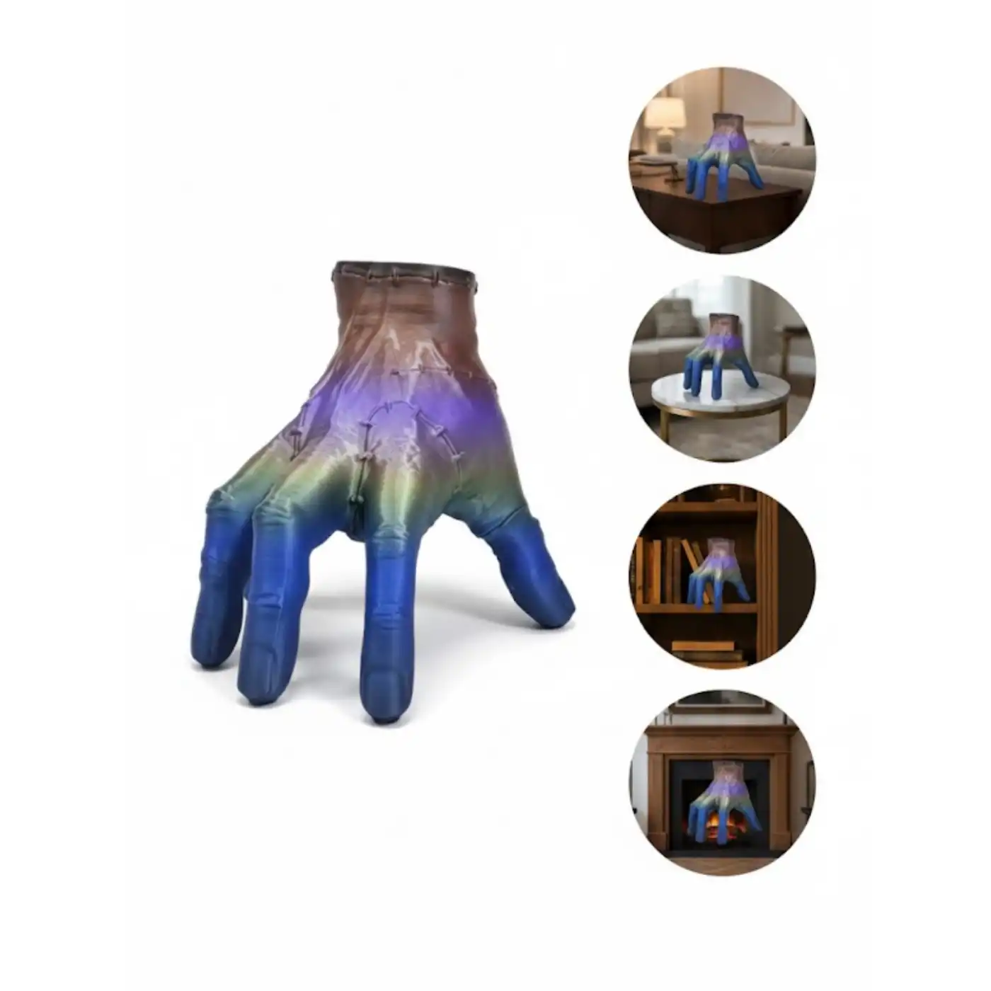 3D Renk Geçişli El Obje 27x22 cm Büyük Boy Ev Dekorasyonu