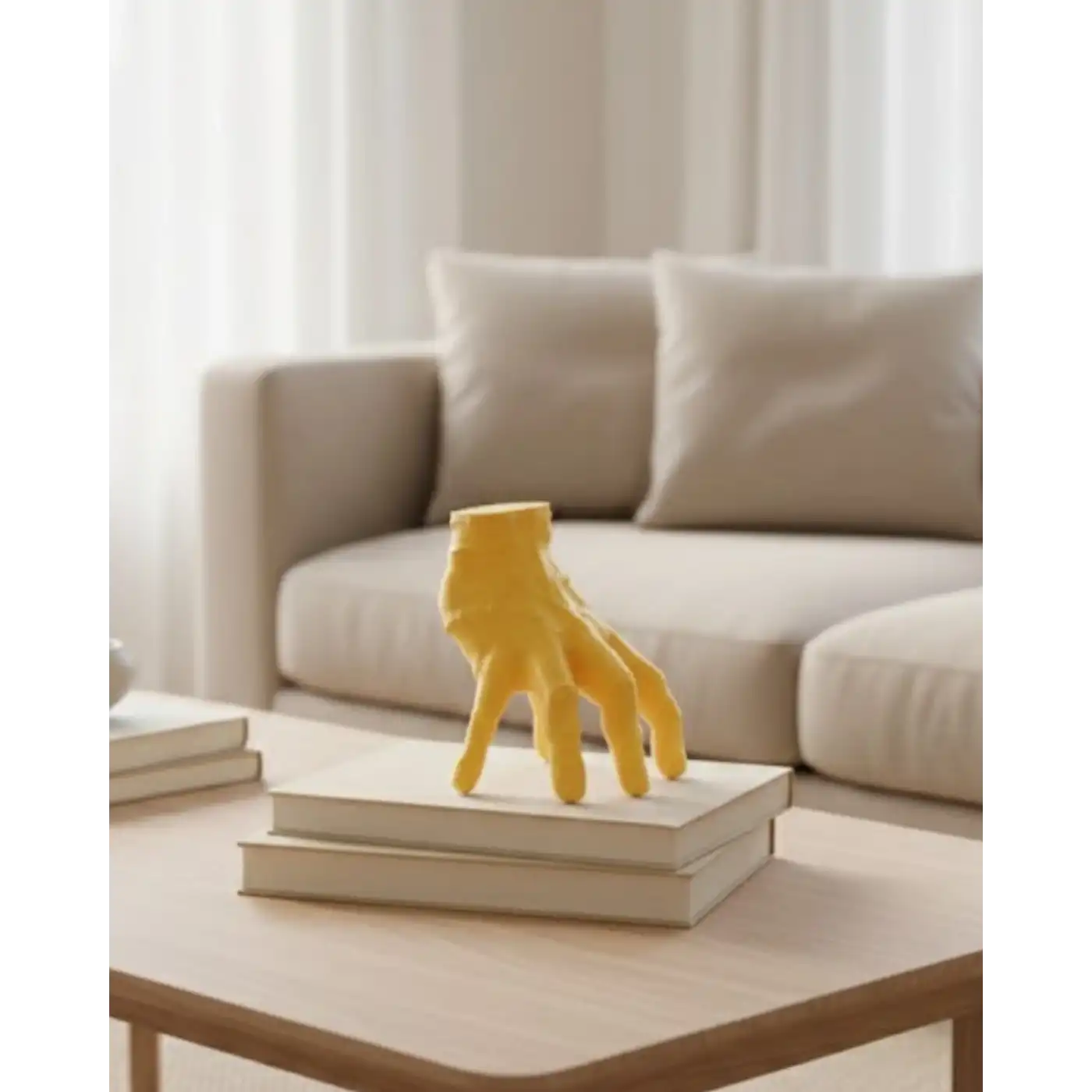 3D Sarı El Tasarım Dekor 17x16 cm Konsol ve Şömine Üstü Aksesuar