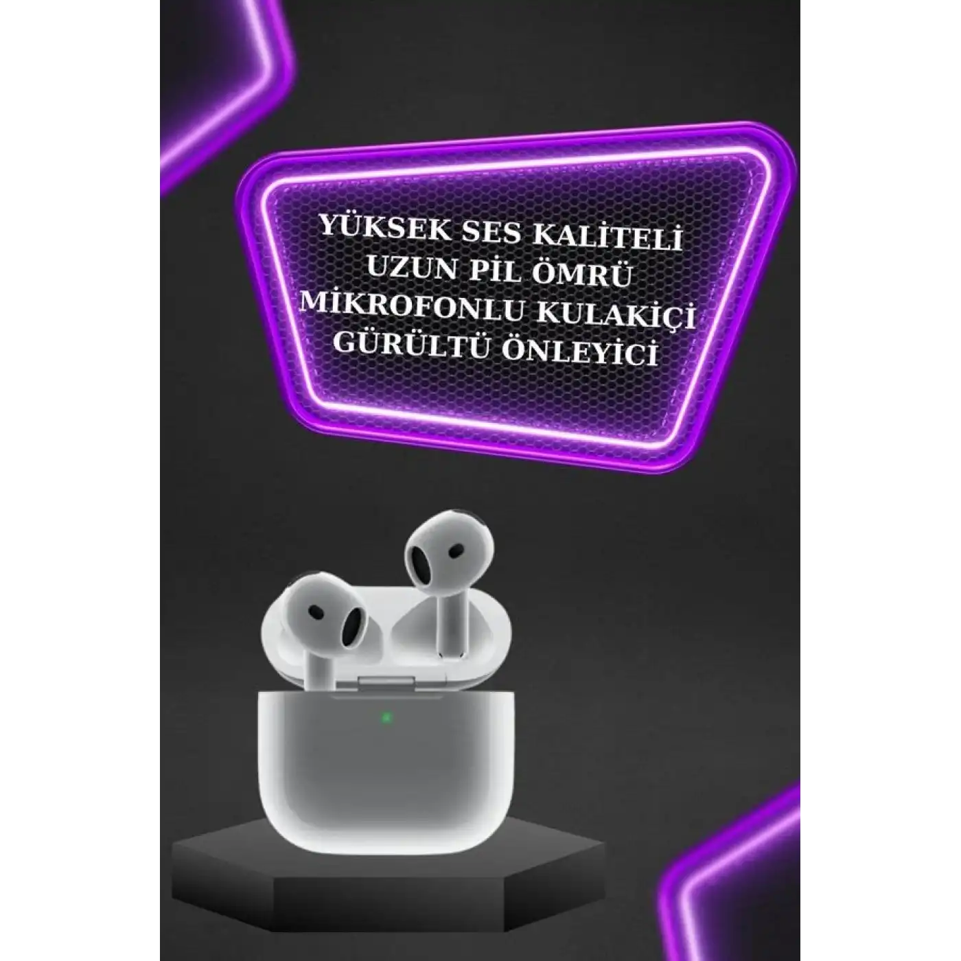 3.Nesil TWS Bluetooth Kulaklık Bluetooth Bağlantılı Akıllı Saat Amoled Ekran Plastik Hasır Kordon