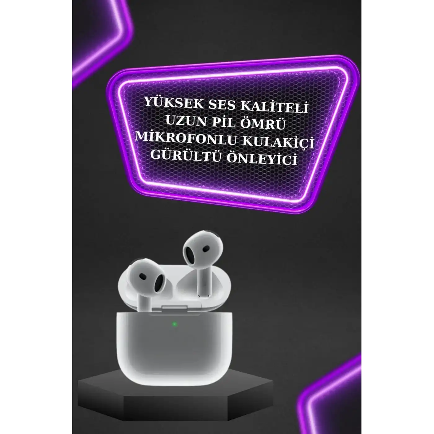 3.Nesil TWS Bluetooth Kulaklık Bluetooth Bağlantılı Akıllı Saat Amoled Ekran Plastik Hasır Kordon