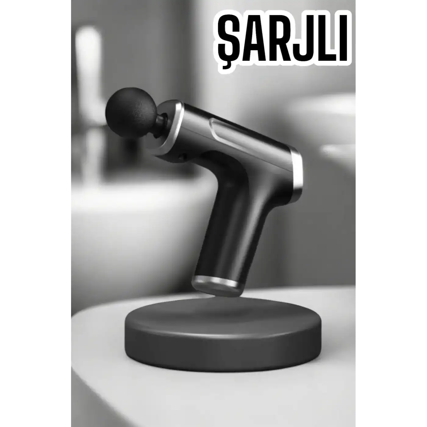 4 Başlıklı Darbeli Şarjlı Masaj Aleti Tabancası Kablosuz