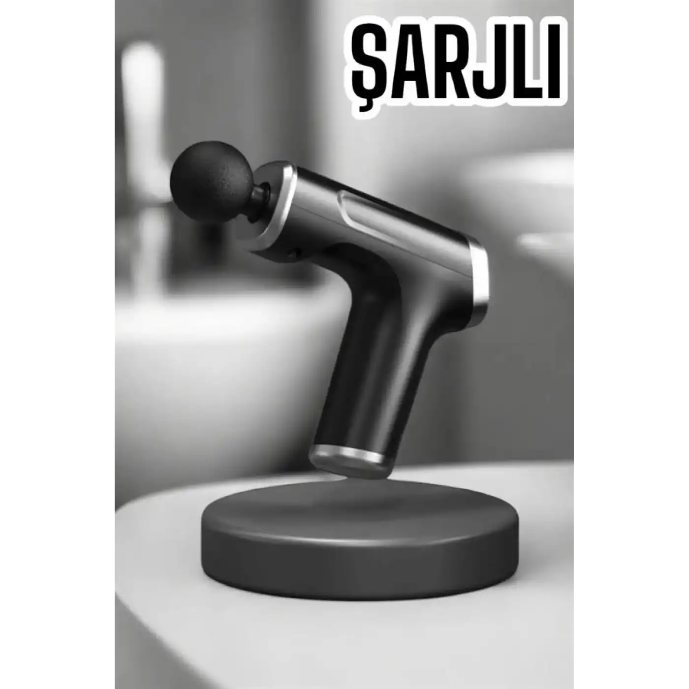 4 Başlıklı Darbeli Şarjlı Masaj Aleti Tabancası Kablosuz