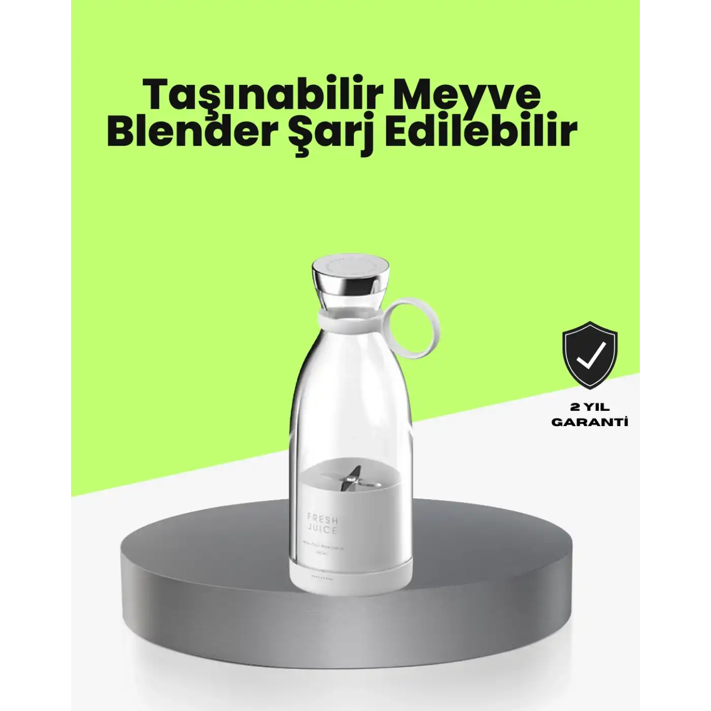 4 Bıçaklı Gıda Sınıfı Paslanmaz Çelik Taşınabilir Blender