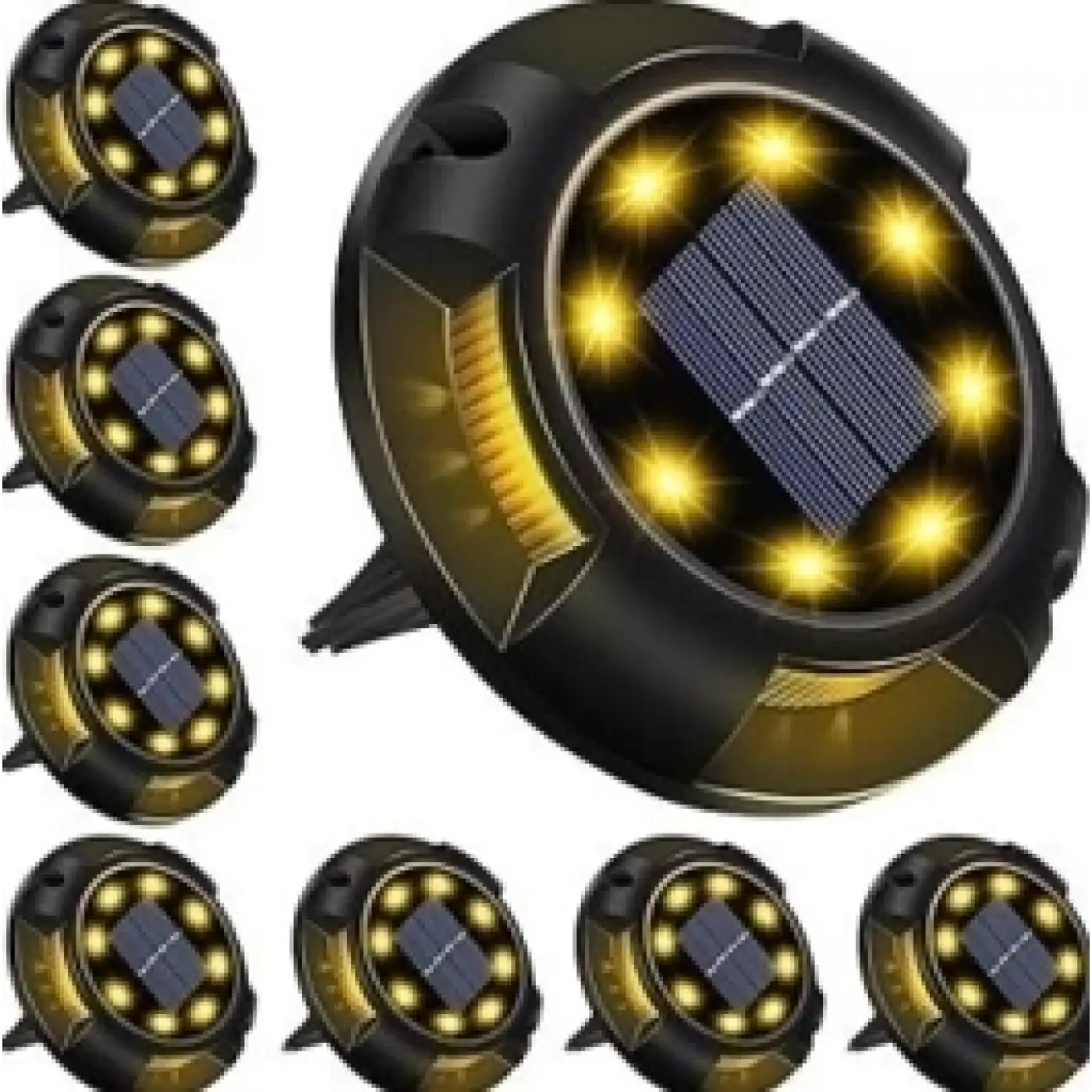4lü Solar Panelli Kazıklı Zemin Solar Ledi 8+4 Led Gün Işığı