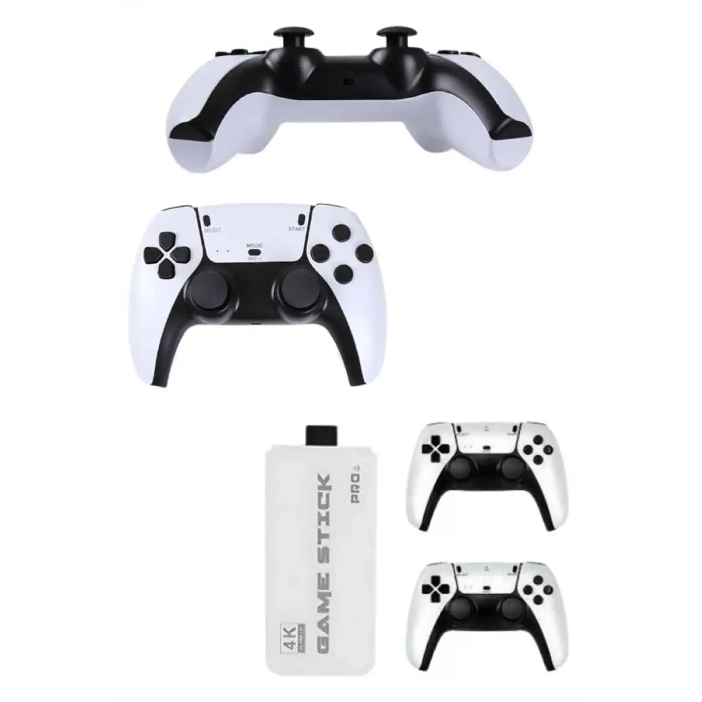 4K HD Görüntü Kaliteli Retro Game Stick 20000 Oyunlu Çift Kollu Beyaz Game Stick