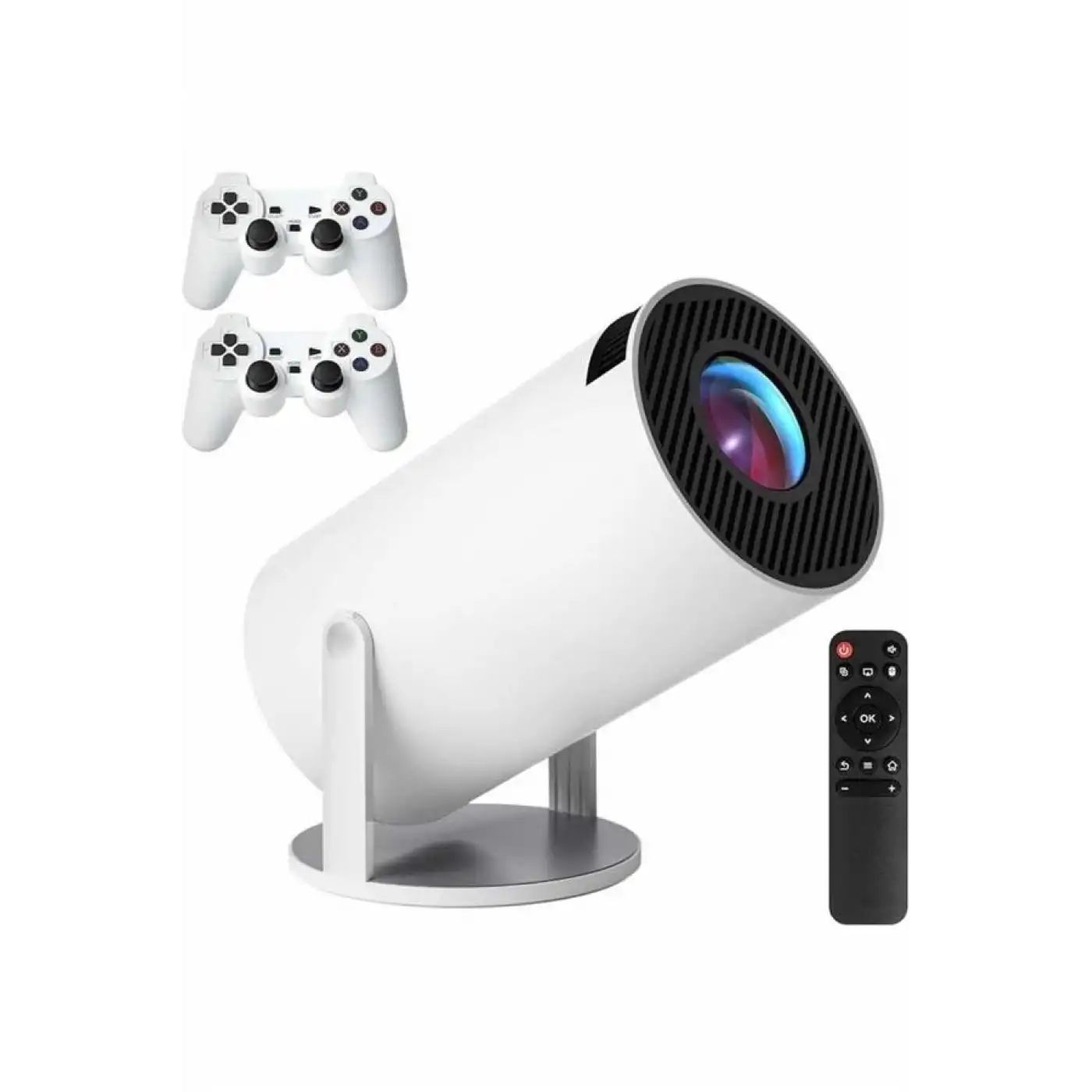 4K Wireless Çift Kollu Kumandalı Oyun Projeksiyonu Retro Video Oyunu