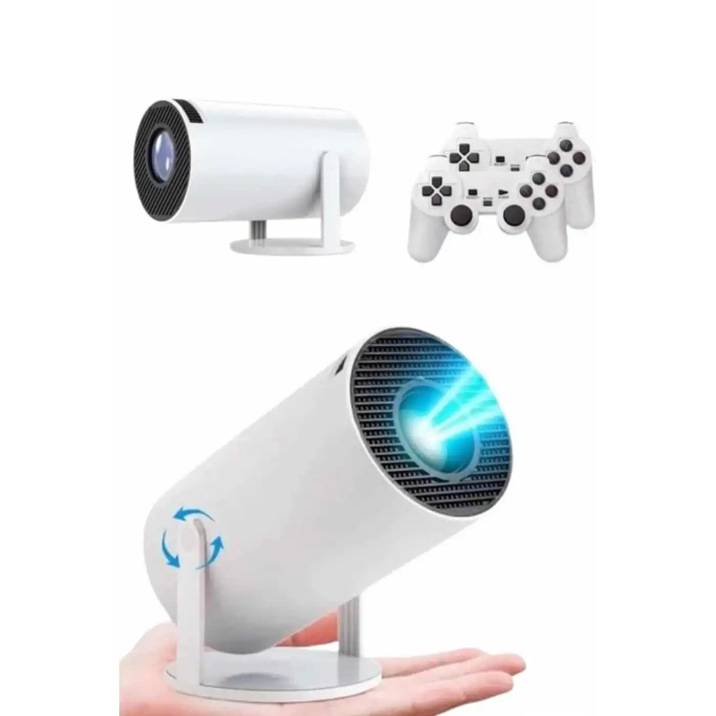 4K Wireless Çift Kollu Kumandalı Oyun Projeksiyonu Retro Video Oyunu Yeni Nesil