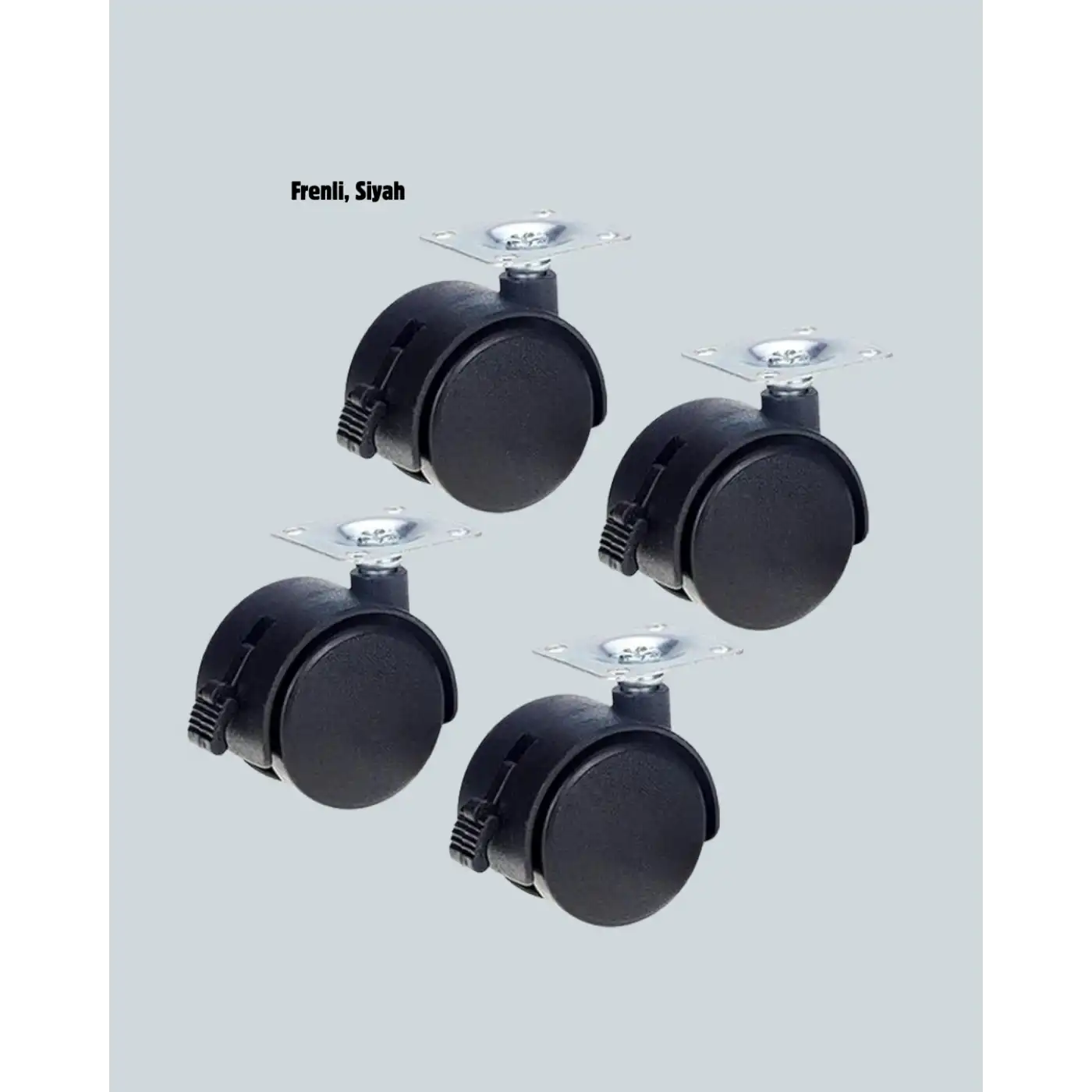 4’lü Kilitli Tekerlek Ayak 4 cm Sessiz ve Dayanıklı