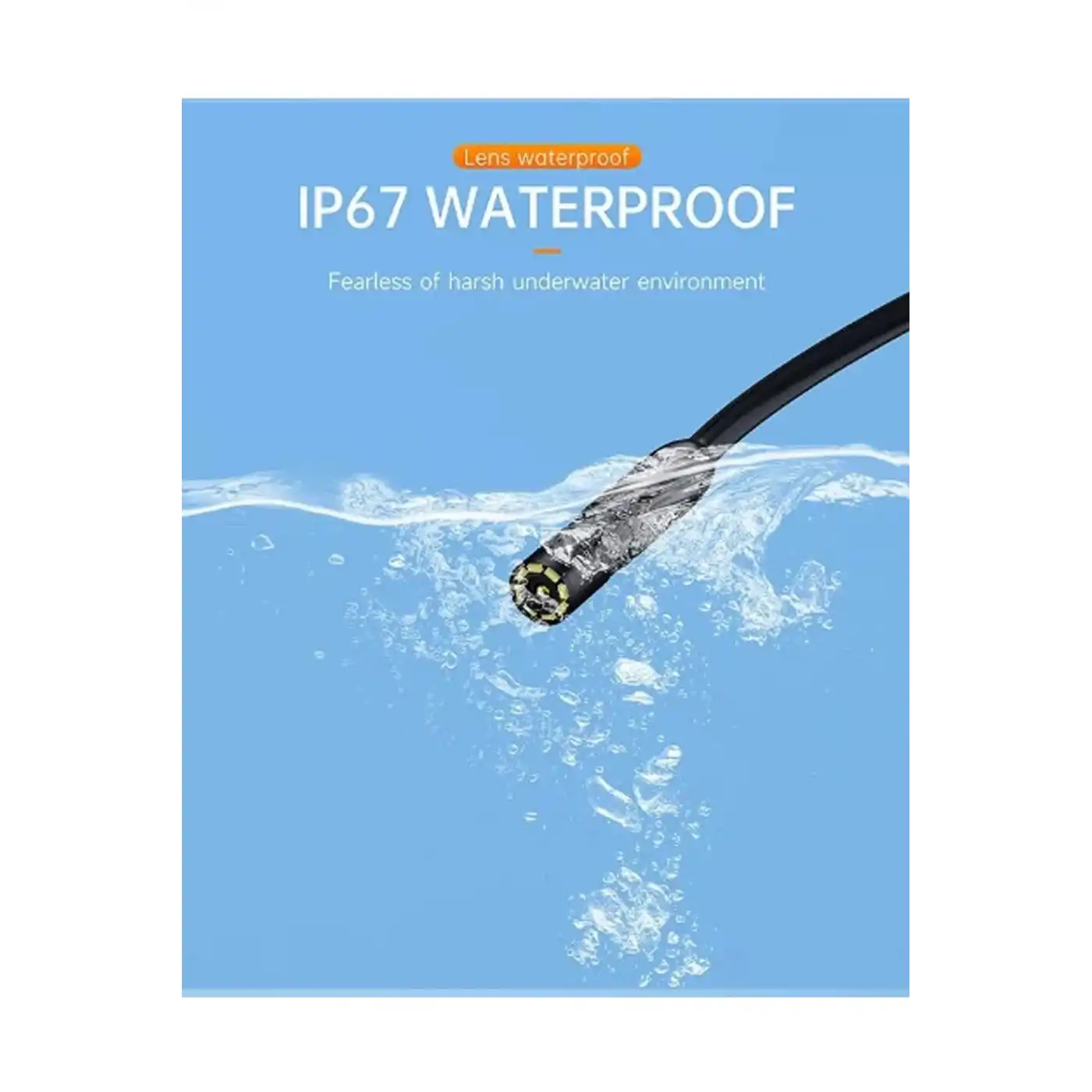 5 Metre Endoskop Yılan Video Kamera Ios Ve Android Uyumlu Led’li 8 Mm Sert Kablo 2mp
