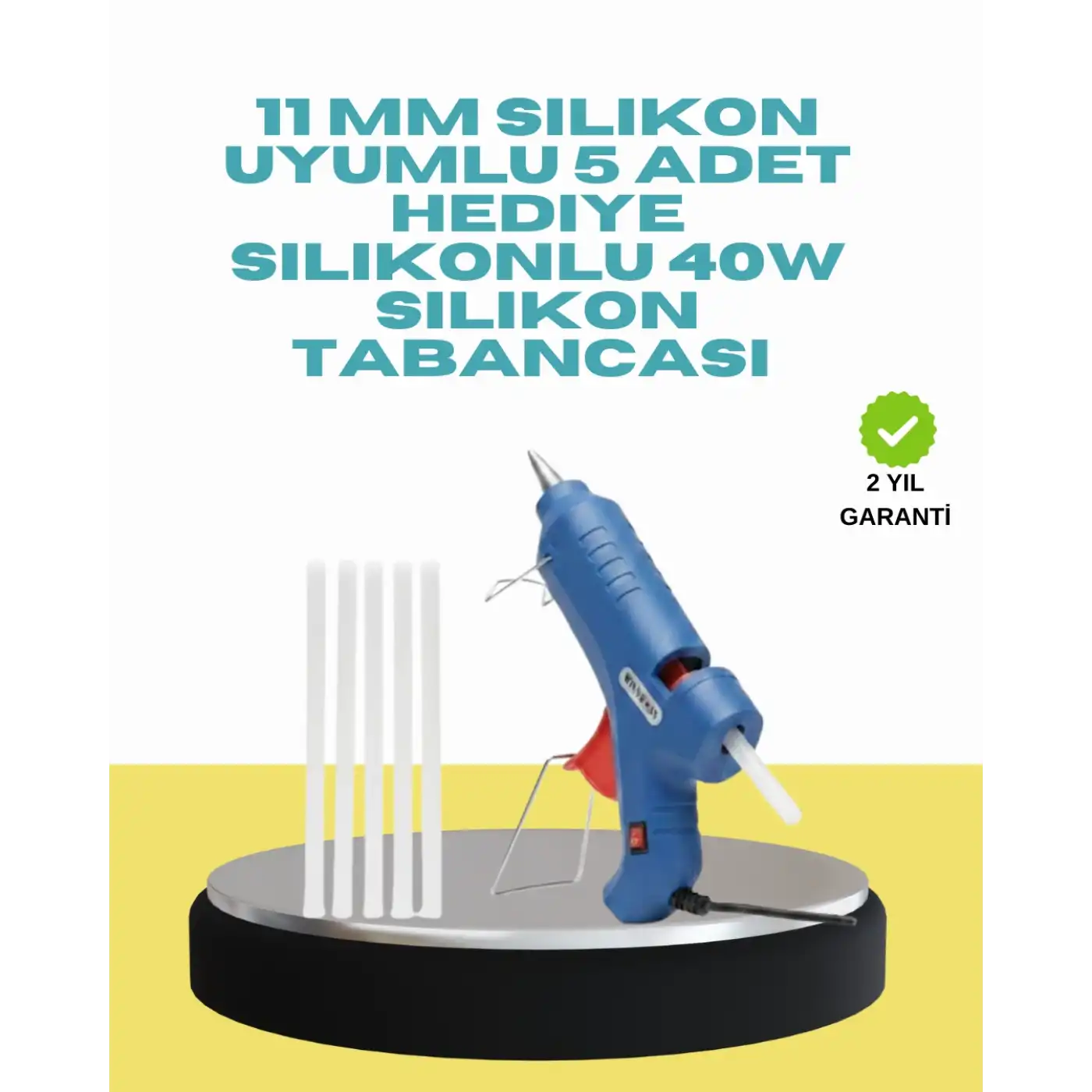 5 Silikon Hediyeli 40W Silikon Tabancası Ev ve Hobi Kullanımı