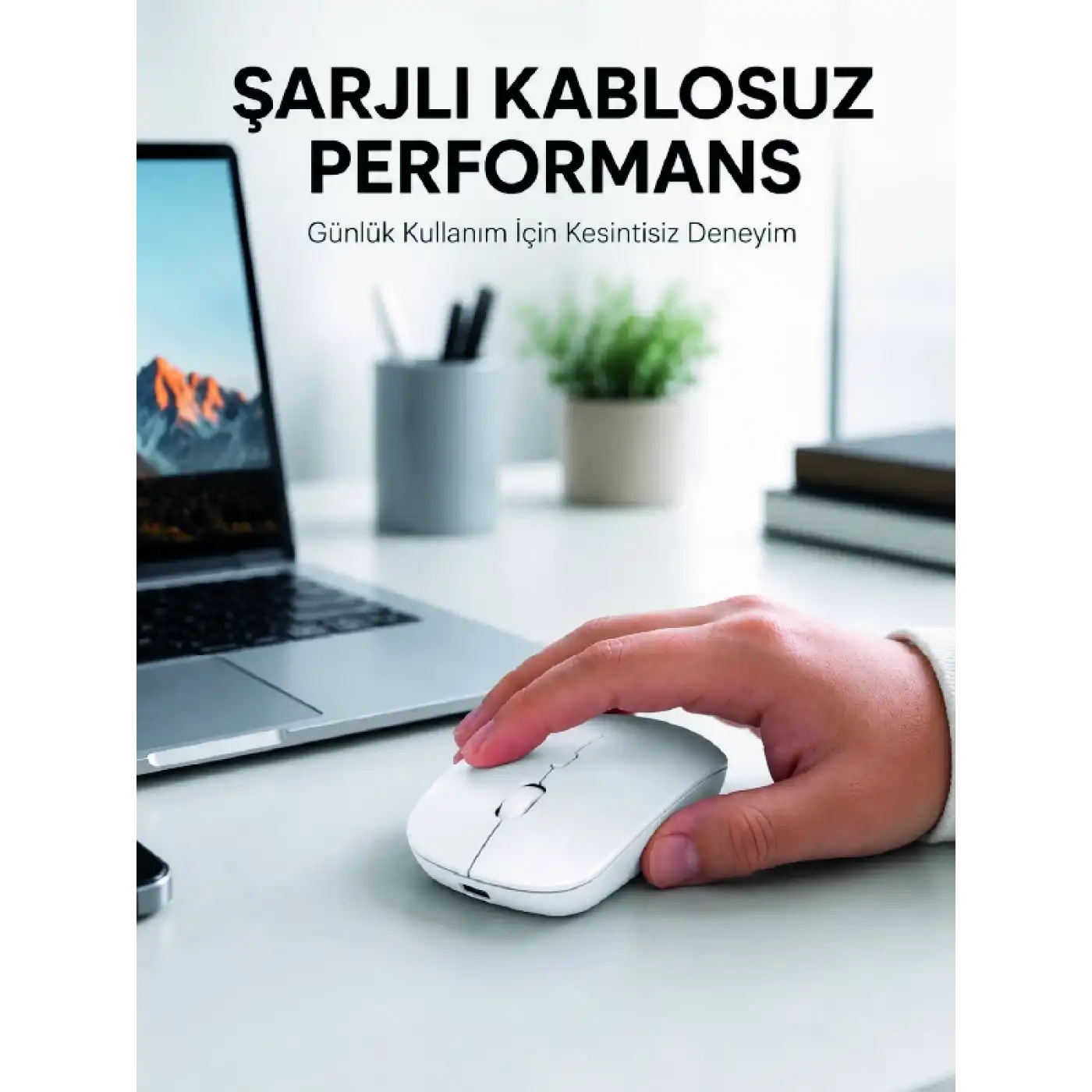 5000 DPI Bluetooth Kablosuz Mouse Hafif Ergonomik Sessiz Wireless Fare