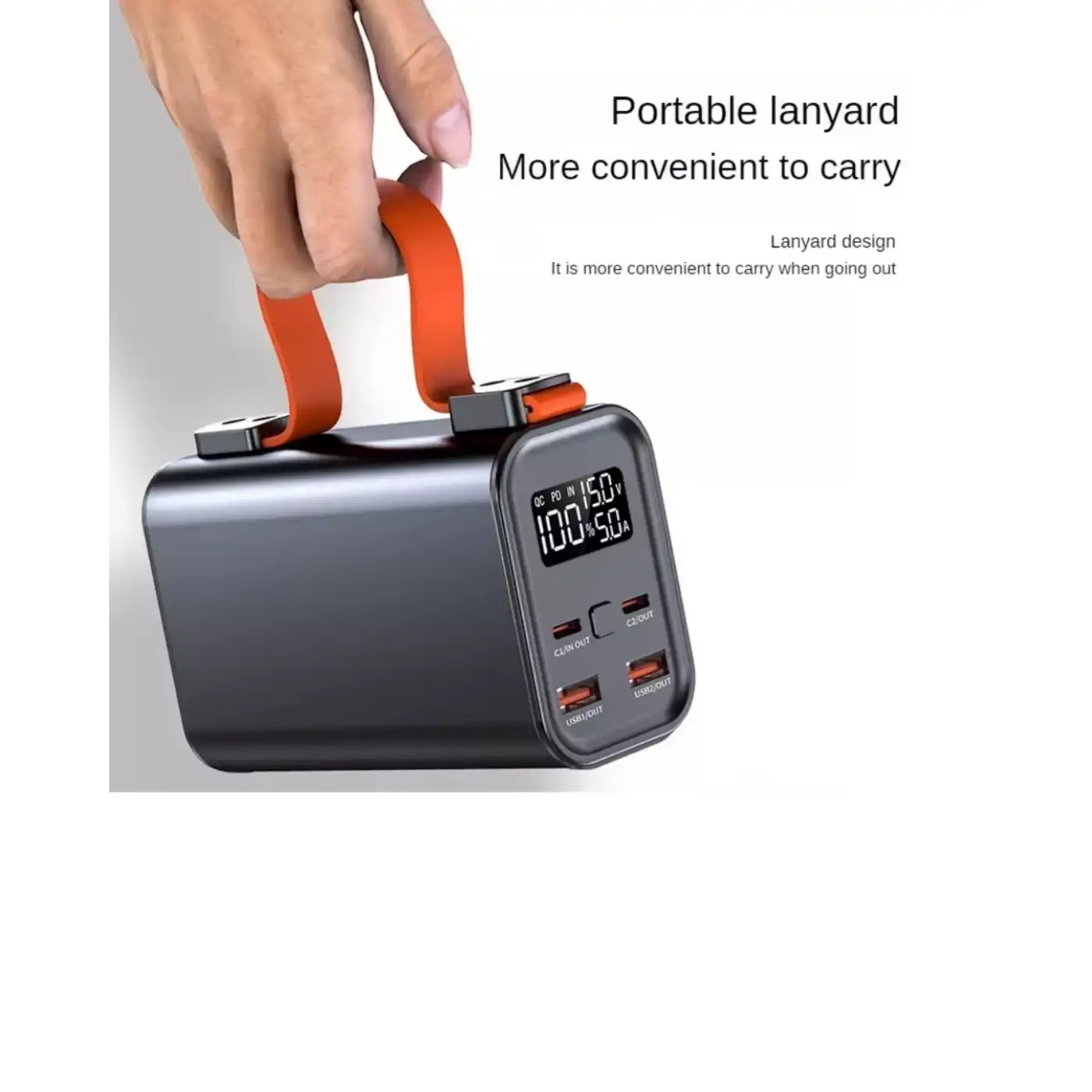 50000mAh Süper Fast Charge LED Işıklı Taşınabilir Power Bank