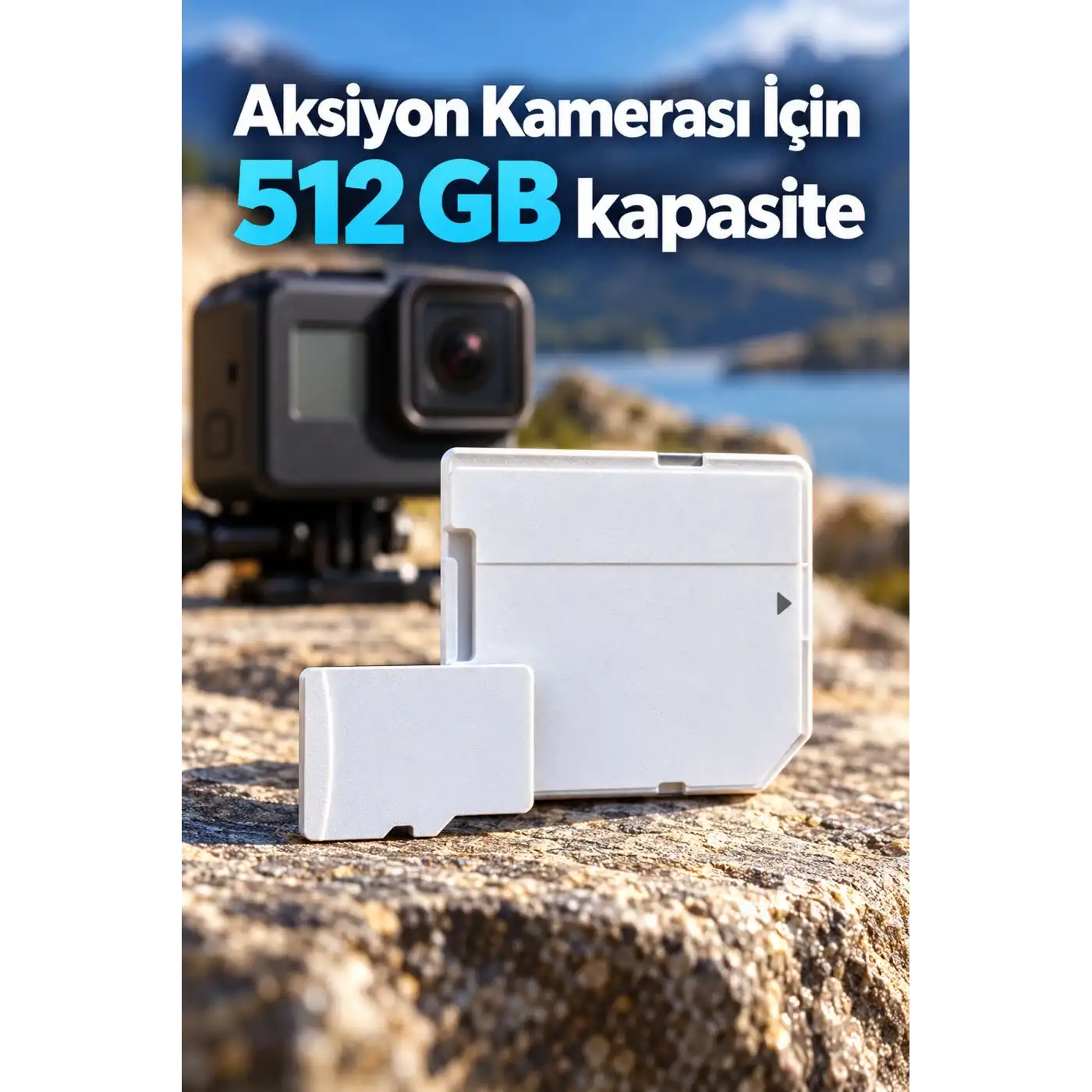 512 GB Bellek Kartı MicroSD ve SD Adaptör