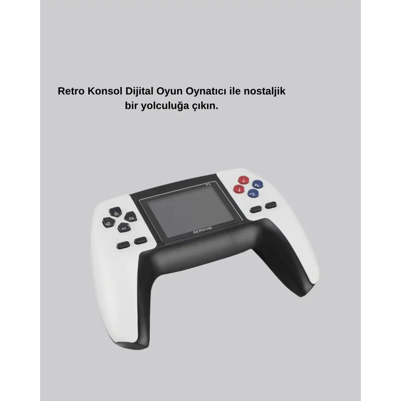 520 Klasik Oyunlu P5™ ControllerView Retro Konsol – Şarjlı,  Ergonomik Tasarım