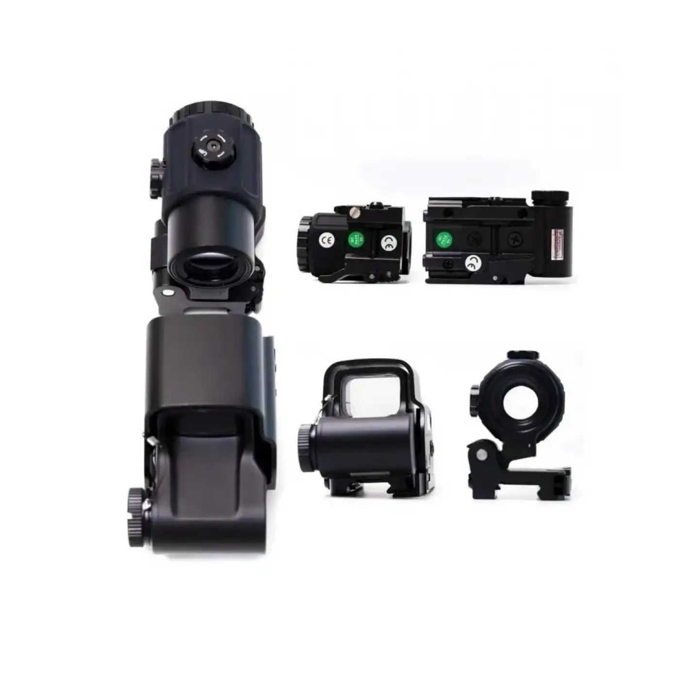 558-G43 XPS2 Hedef İşaretleyici Red Dot - Holografik Nişangâh, 5x Büyütmeli Set-Siyah