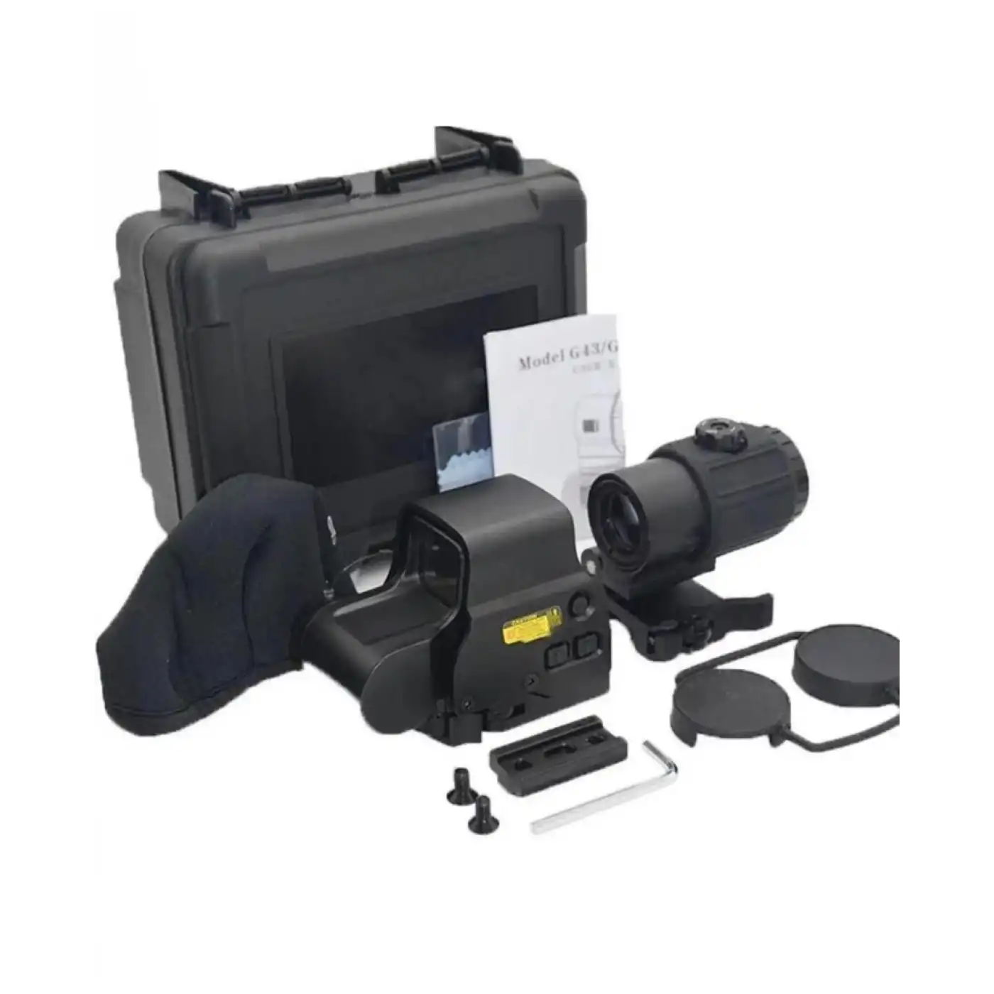 558-G43 XPS2 Hedef İşaretleyici Red Dot - Holografik Nişangâh, 5x Büyütmeli Set-Siyah