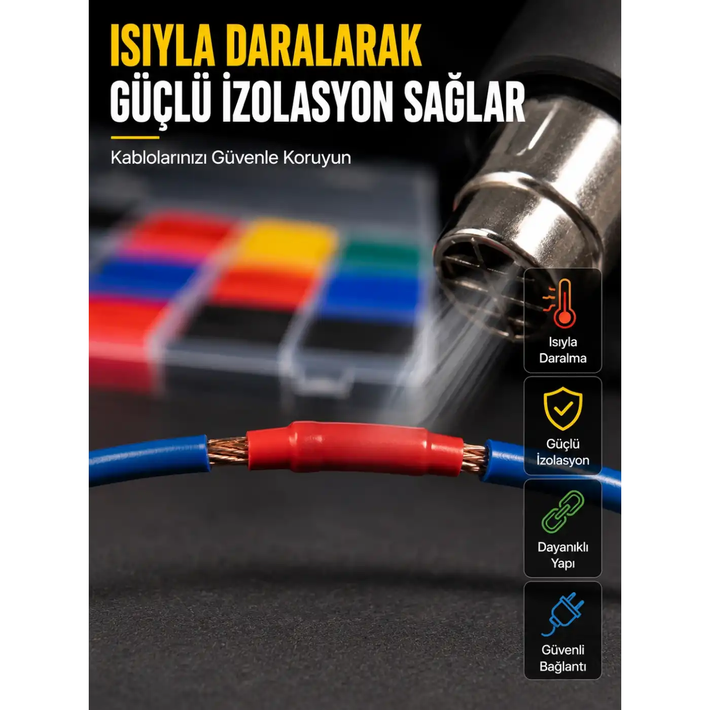 560 Makaron Seti Elektrik ve Elektronik Kablo İzolasyon Tamir Seti