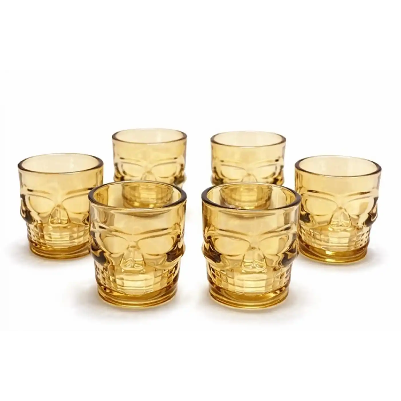 6lı Kurukafa Cam Shot Bardağı Alk2160