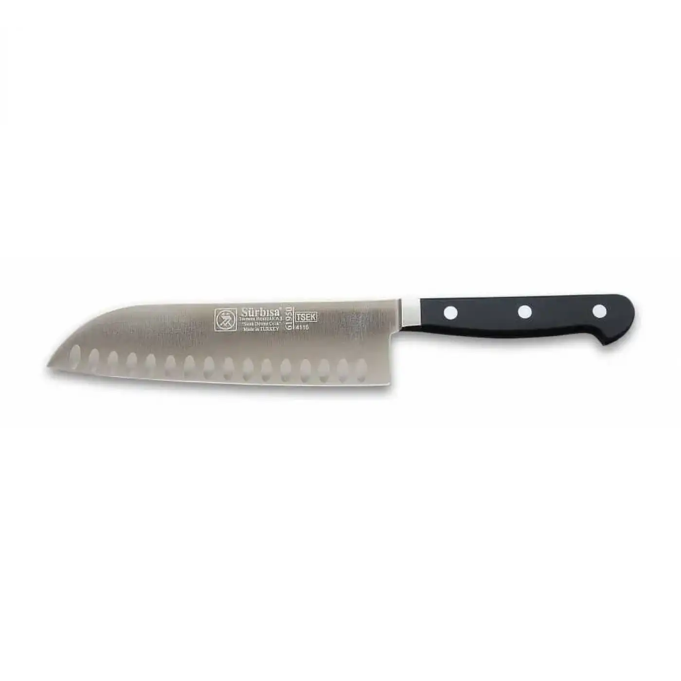 61950 - Sıcak Dövme Oluklu Santoku Şef Bıçağı 18 Cm