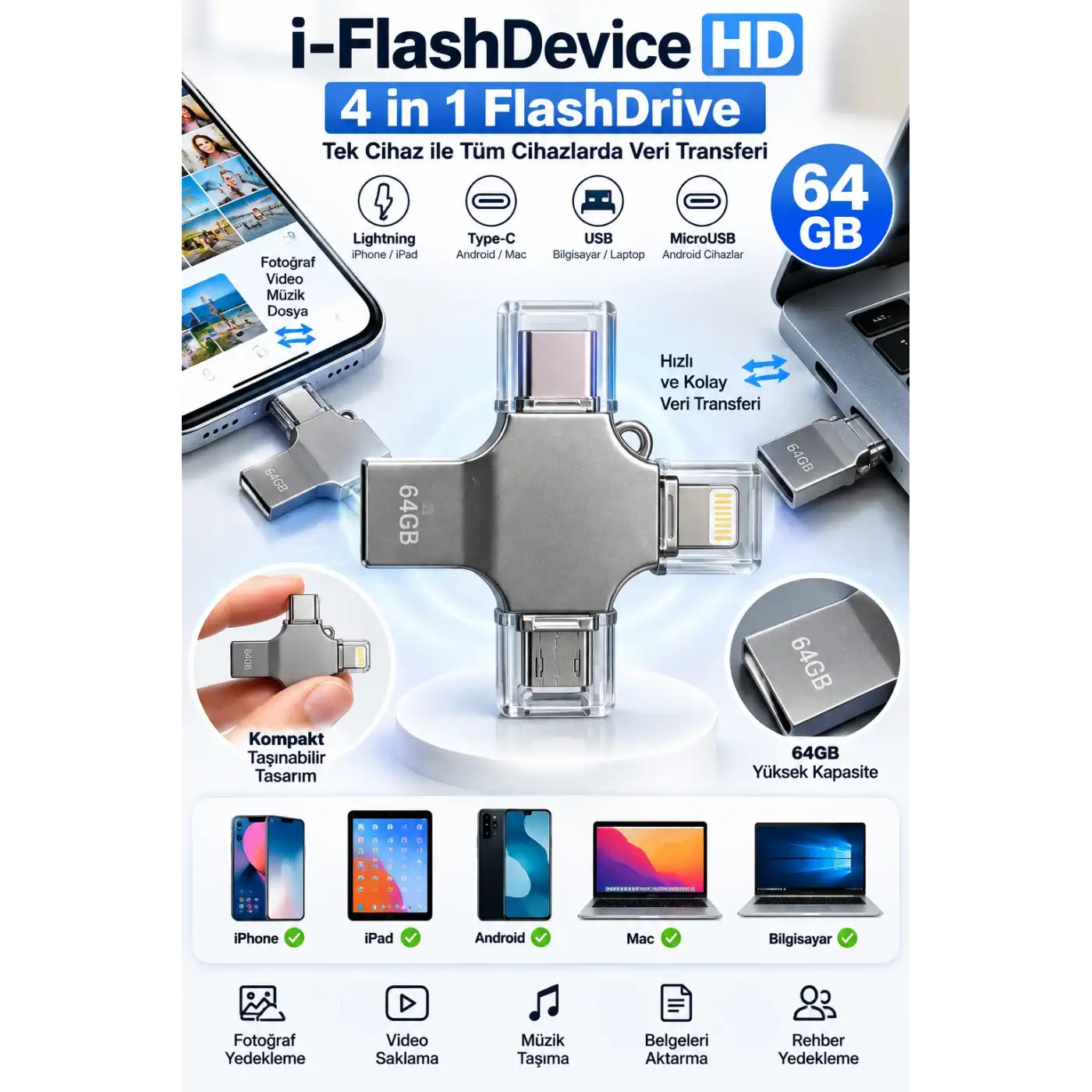 64 GB FLASH BELLEK