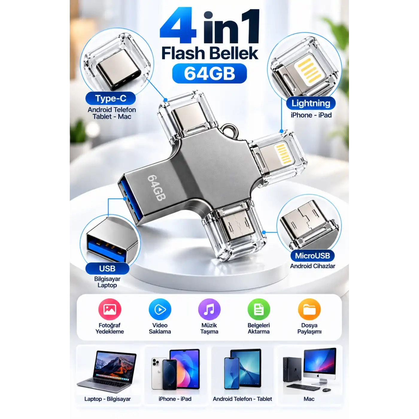 64 GB FLASH BELLEK