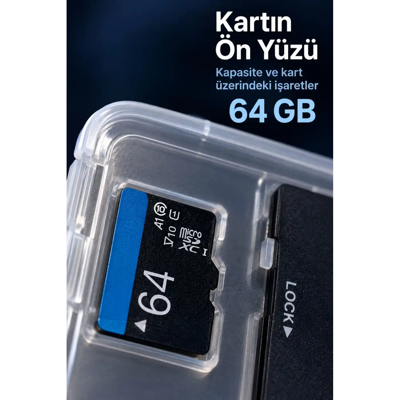 64 GB Micro SD Hafıza Kartı ve Adaptör