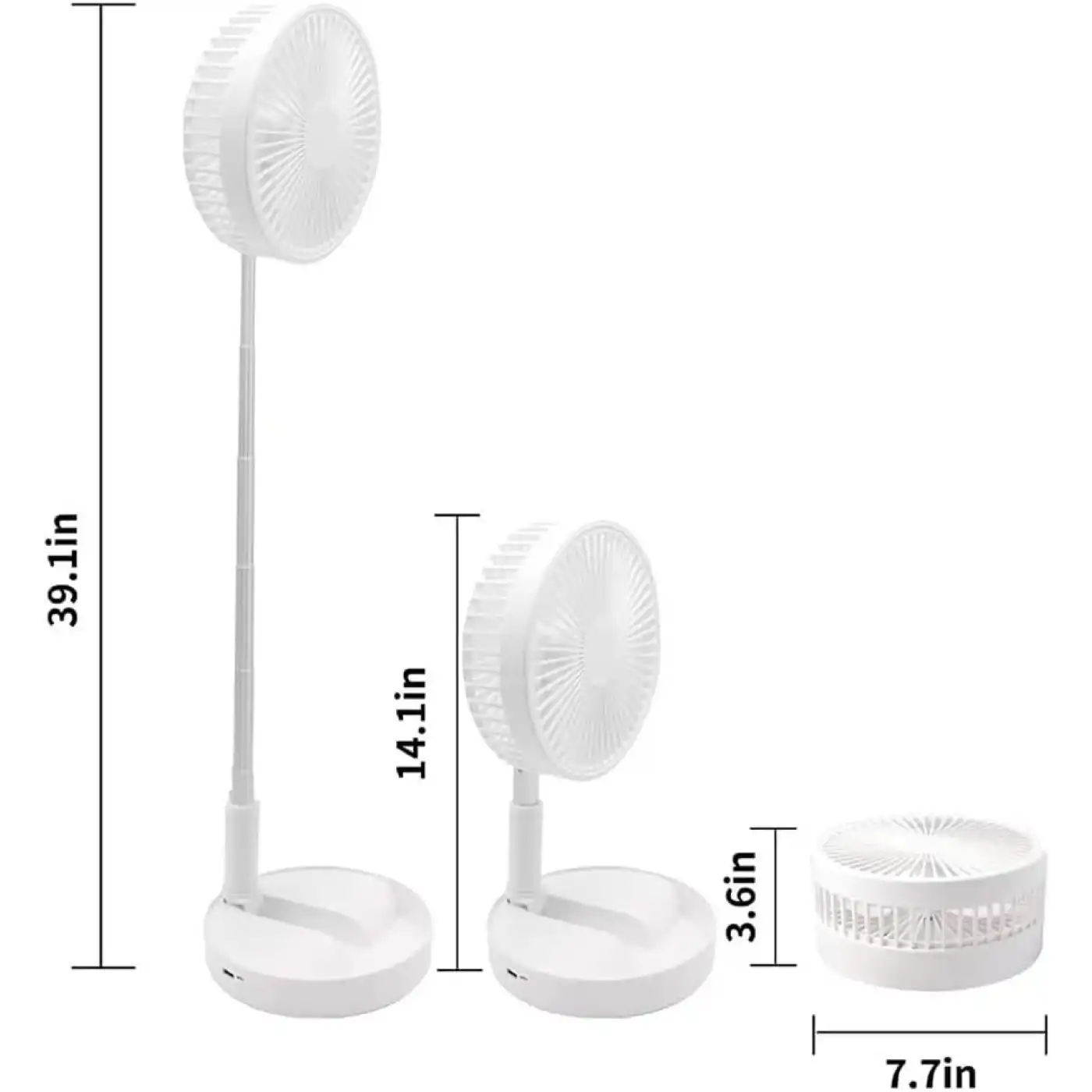Teleskopik Fan Vantilatör 4 Modlu Şarjlı Katlanabilir Yükseltilebilir Taşınabilir Serinletici Portatif Masa Vantilatörü