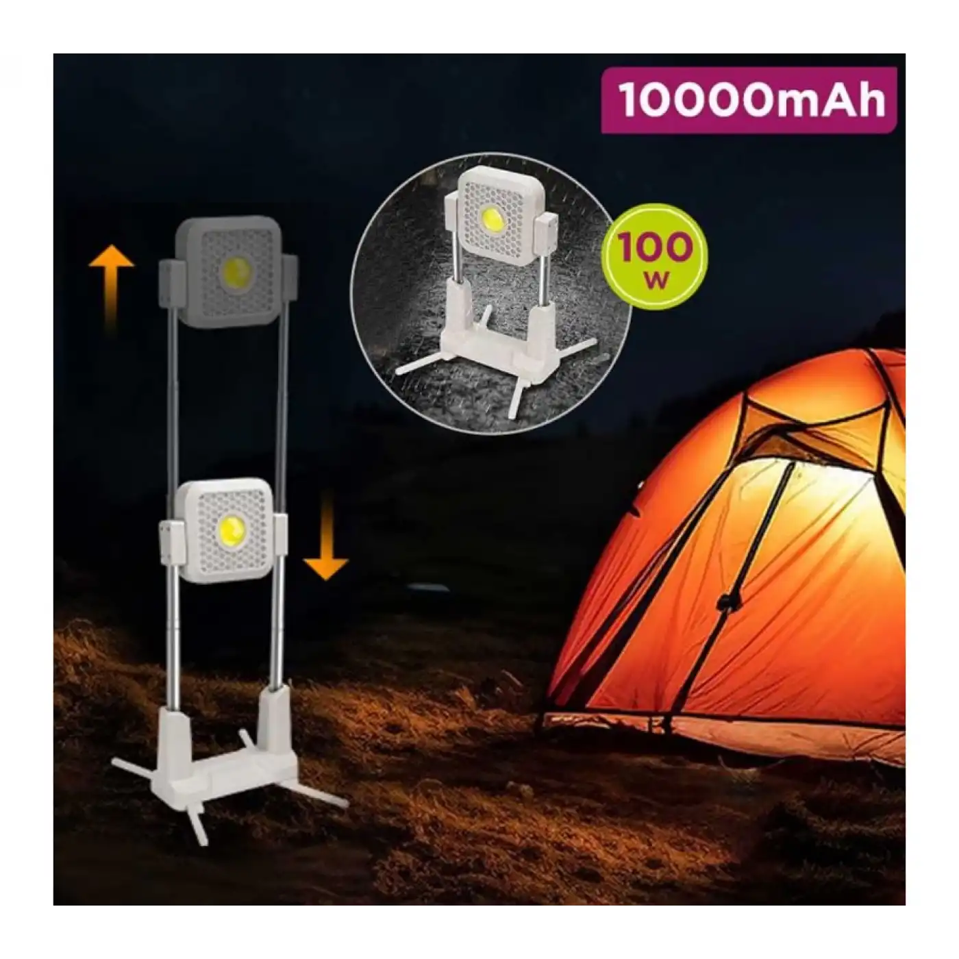 Katlanabilir Kamp Lambası Çok İşlevli Ultra Güçlü 4 Modlu Aydınlatma