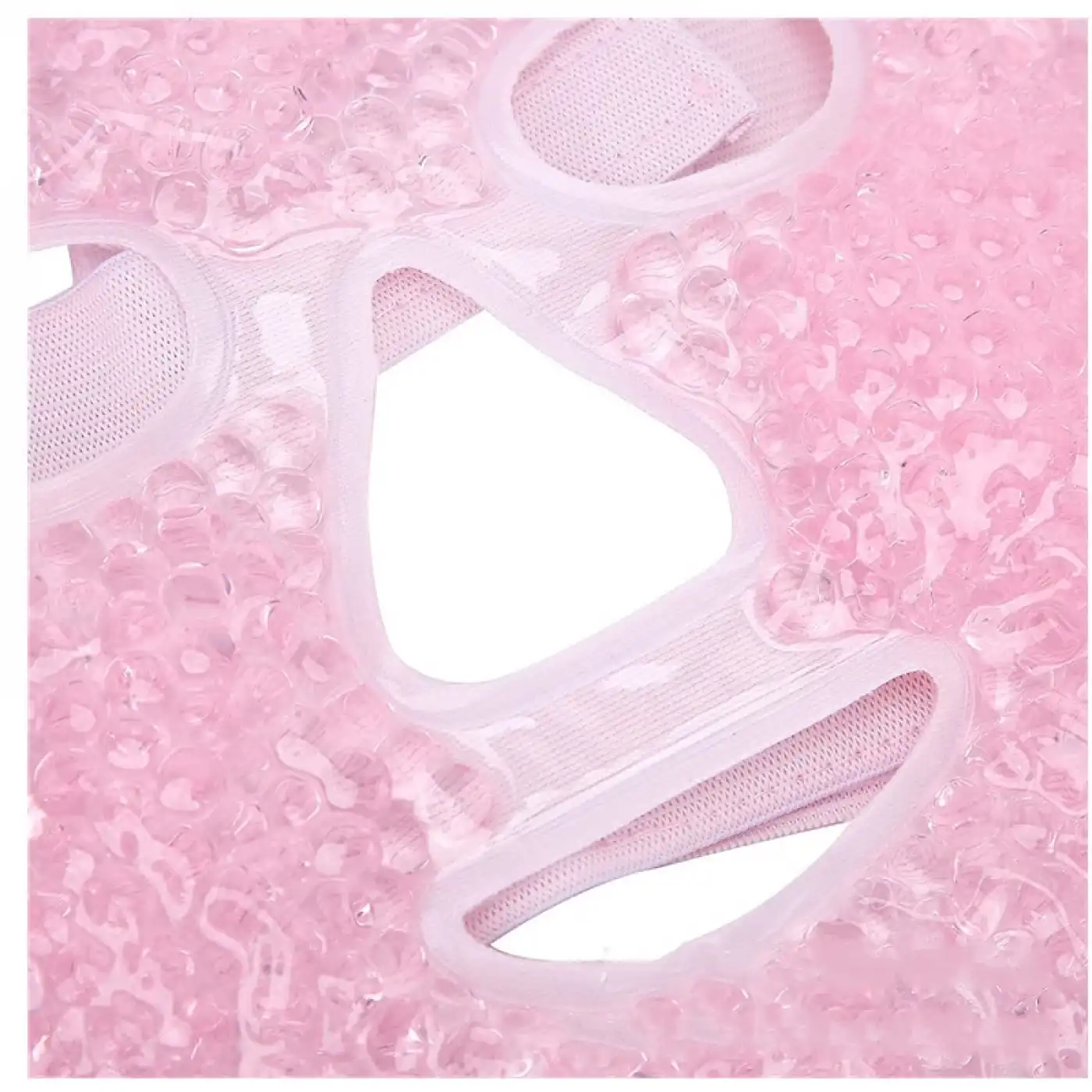 Terapi Jel Yüz Maskesi Soğuk Ve Sıcak Boncuklu Ayarlanabilir Maske (Pembe)