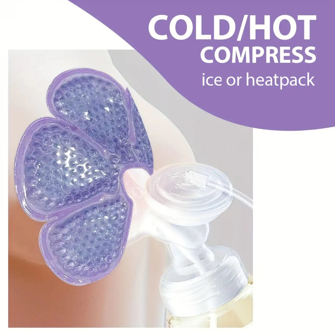 Emziren Anneler İçin 2 li Jel Göğüs Pedi – Sıcak ve Soğuk Kullanıma Uygun, PVC Dolgulu, Konfor ve Destek Sağlayan Ped (Pembe)