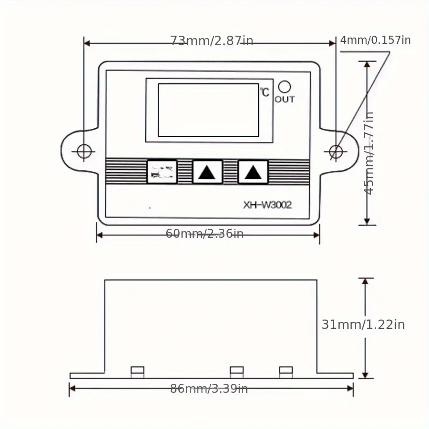 Dijital Termostat XH-W3002 LED Ekranlı Sıcaklık Kontrol Cihazı 220V