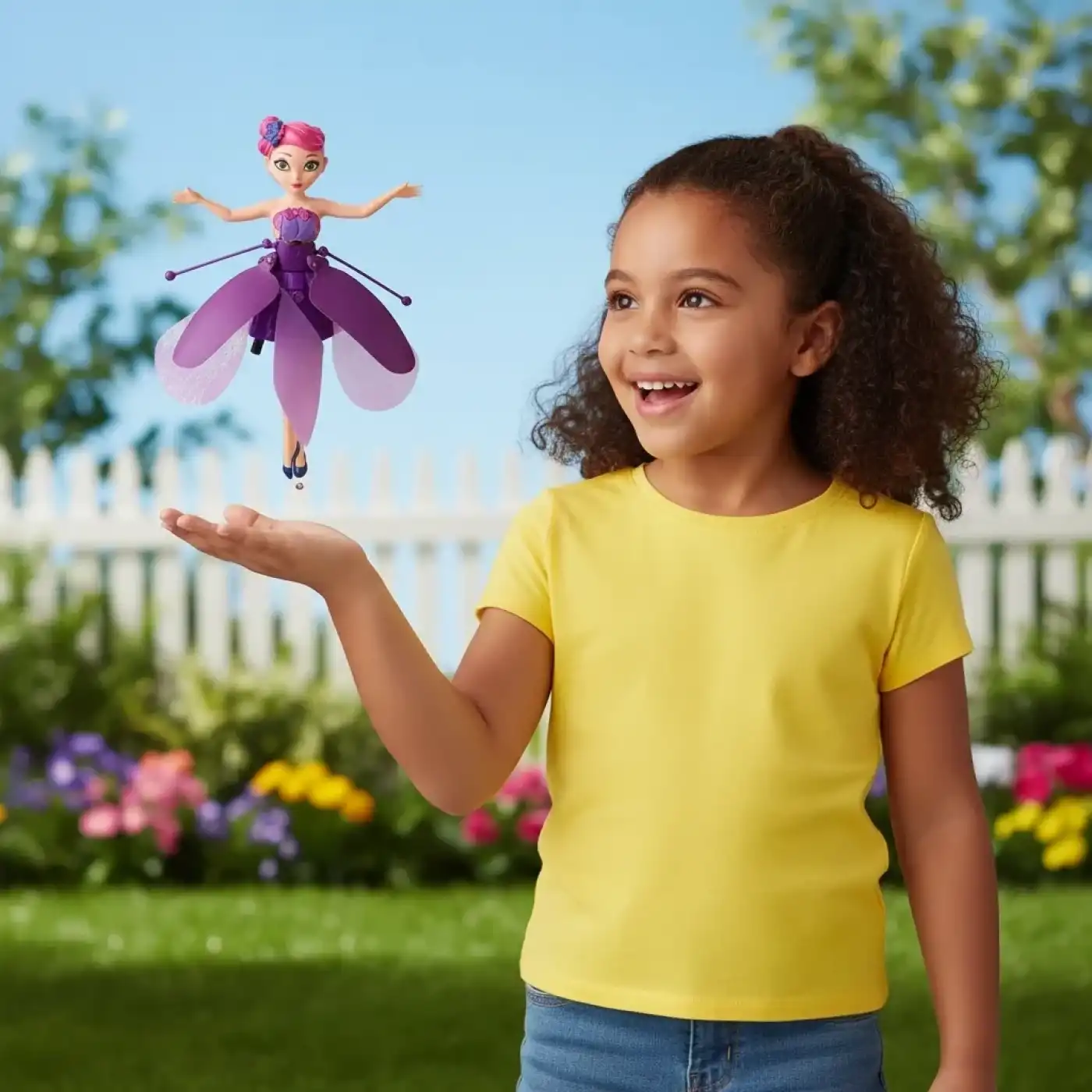 Uçan Peri Oyuncak Usb Kablolu ve Şarj Edilebilir Oyuncak Mor Renkli