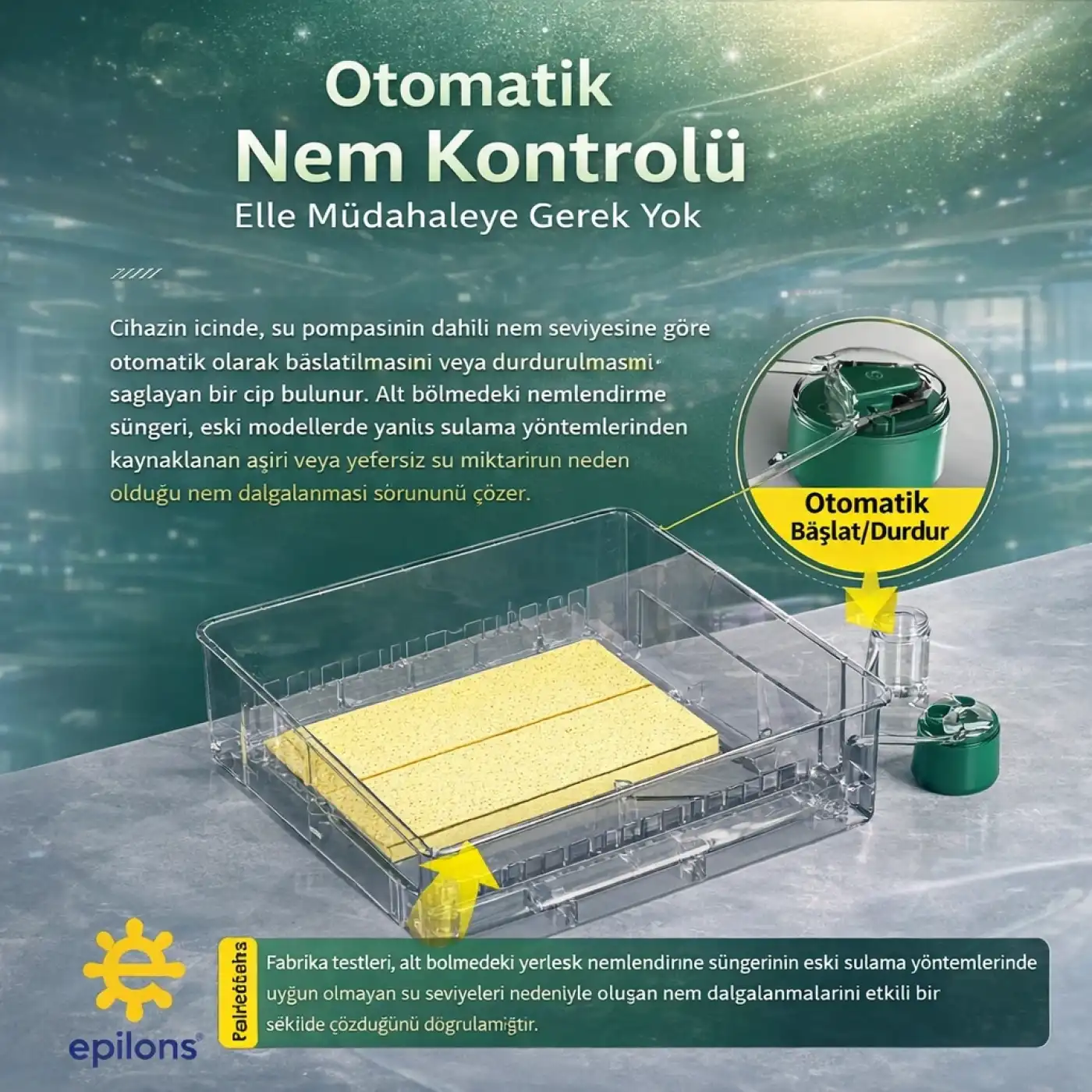 EP-120 Yumurta Kapasiteli Tam Otomatik Kuluçka Makinesi - Yeni Nesil Harici Suluklu, Dijital Nem ve Sıcaklık Göstergeli